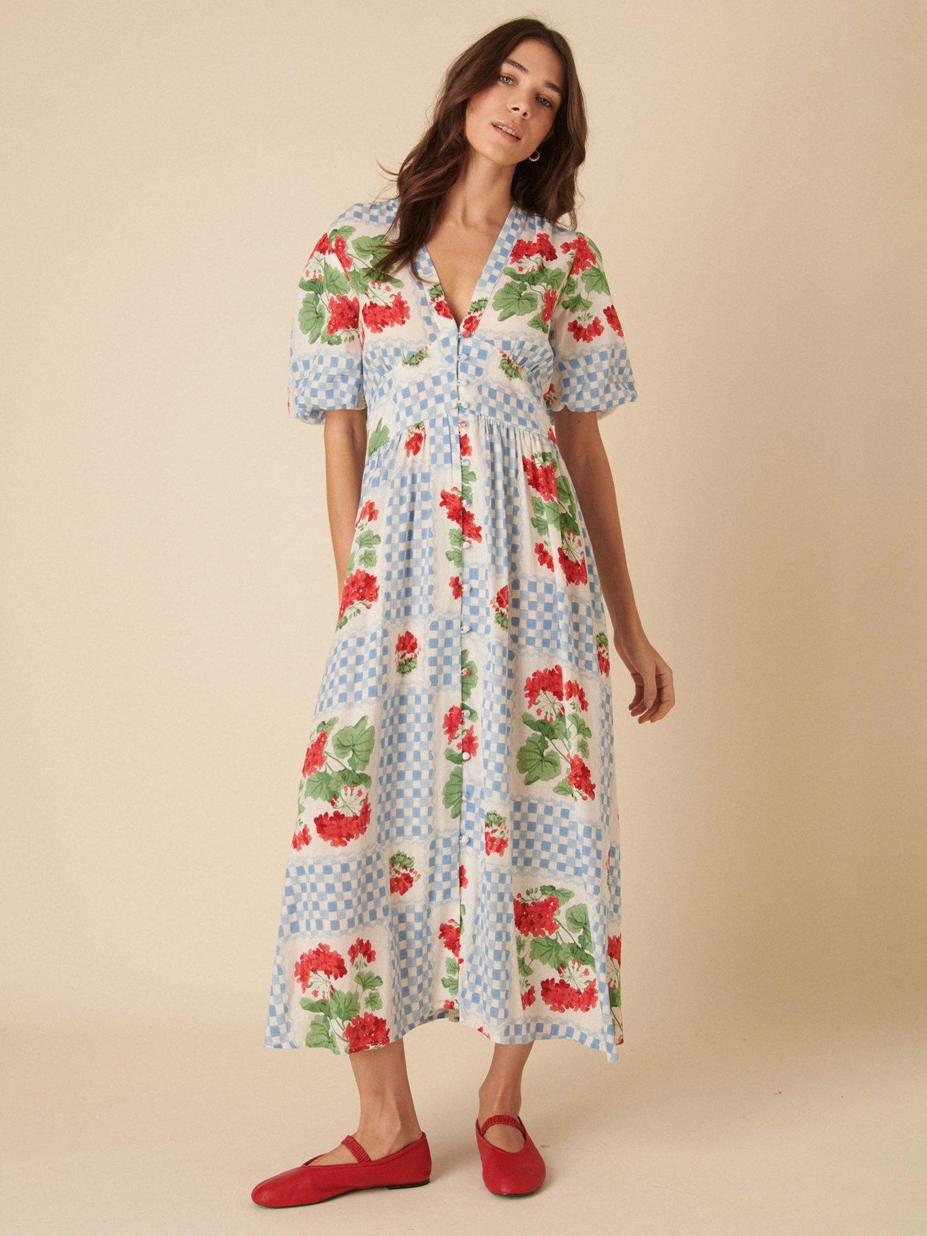 nobodys-child-starlight-floral-midaxi-dress-red