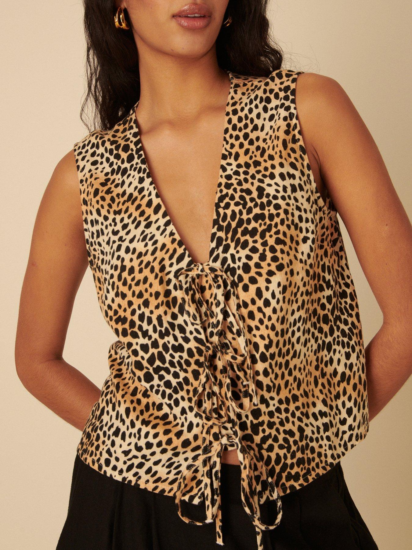Image 3 of 4 of Nobodys Child Tessa Leopard Print Top - Print
