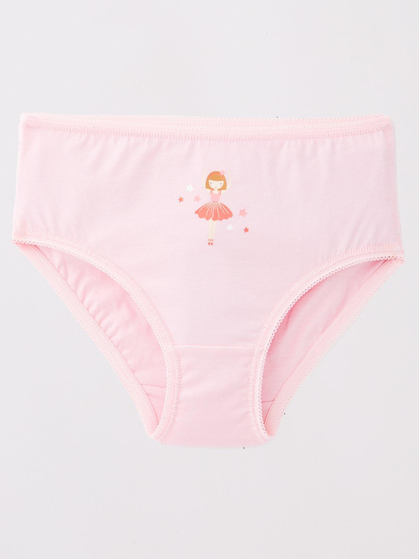 Image 3 of 5 of The Very Collection Girls 7 Pack Briefs - Ballerina Print