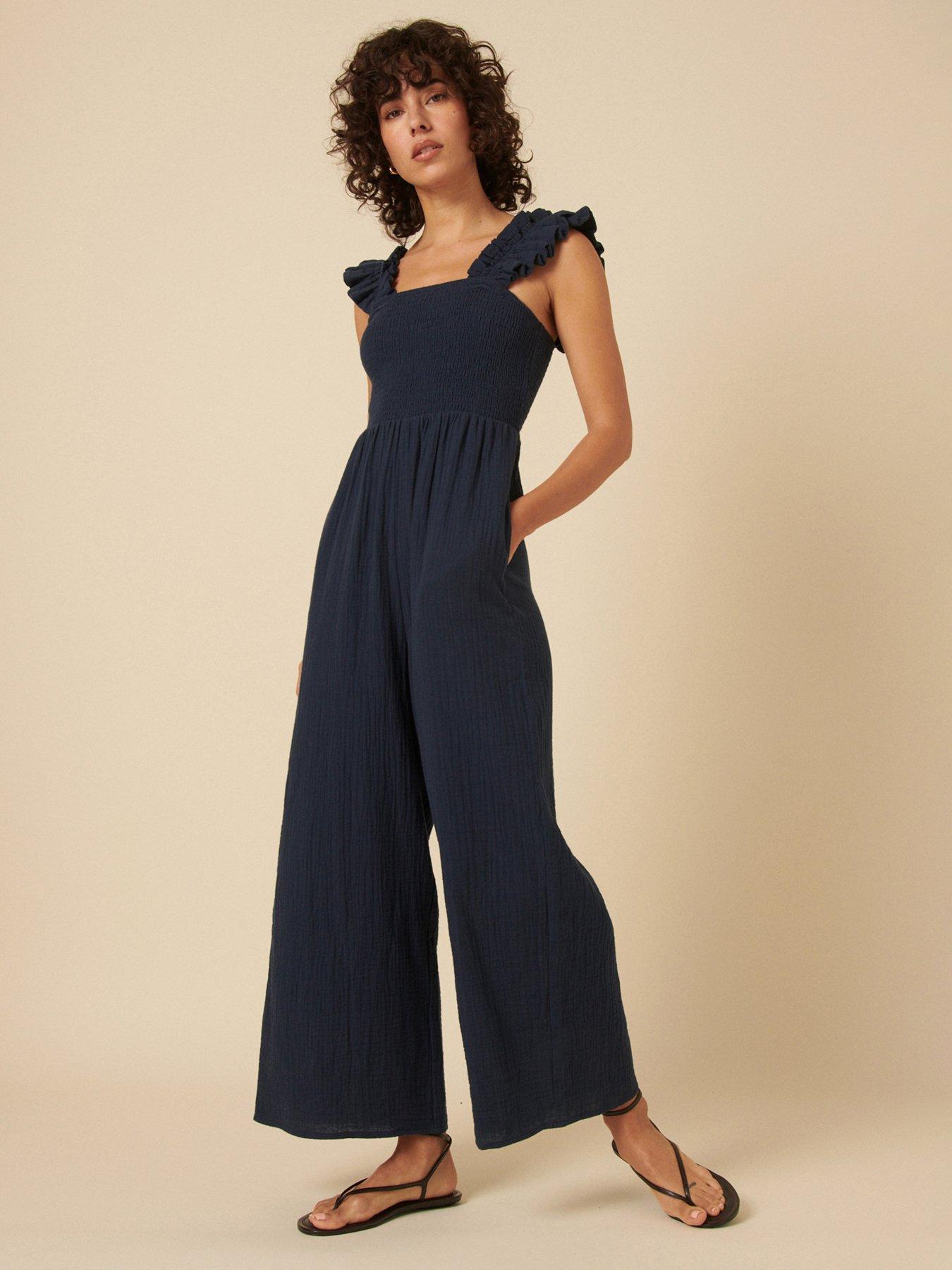  image of nobodys-child-maya-jumpsuit-navy-blue