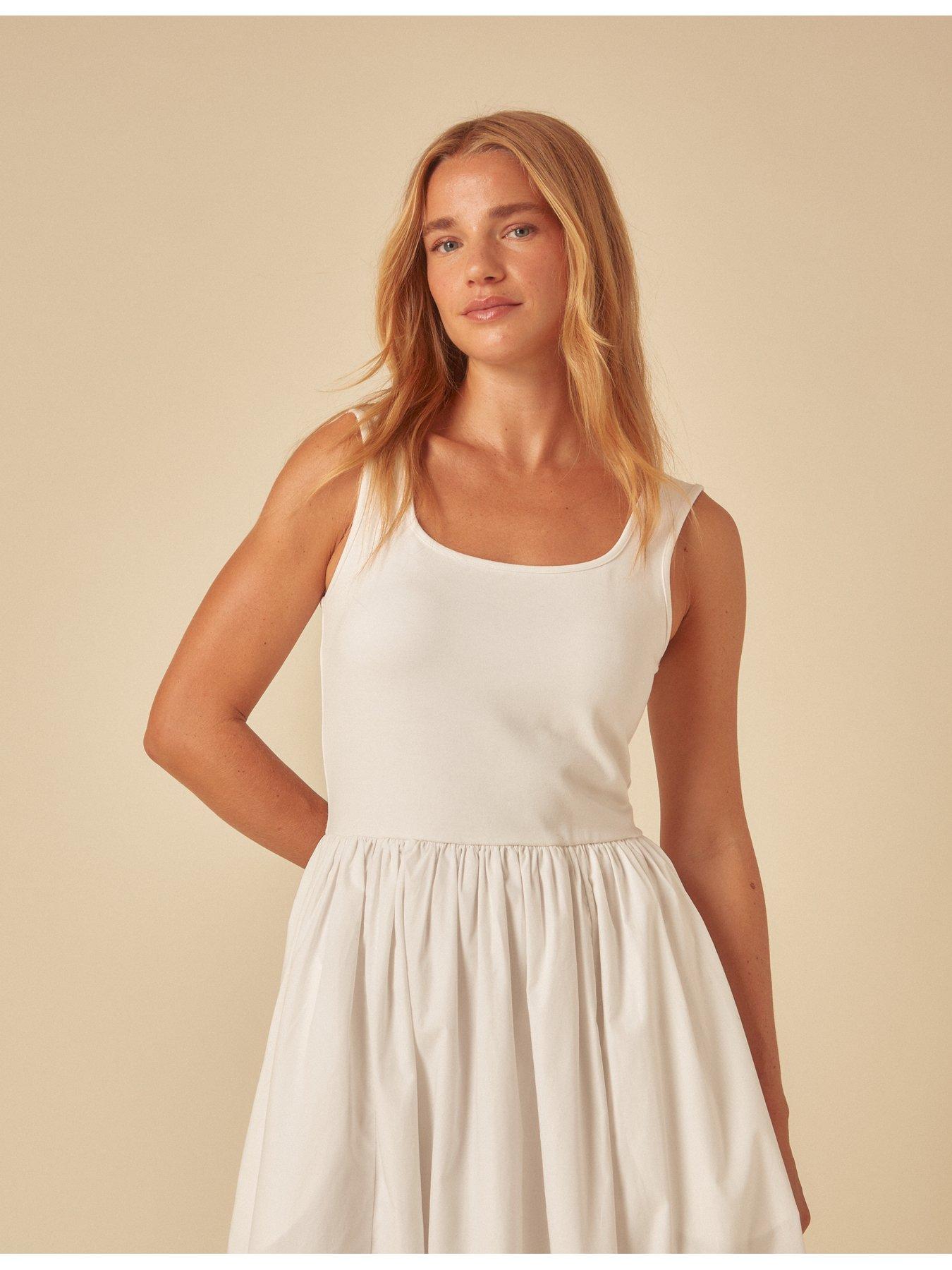  image of nobodys-child-colorado-midi-dress-white