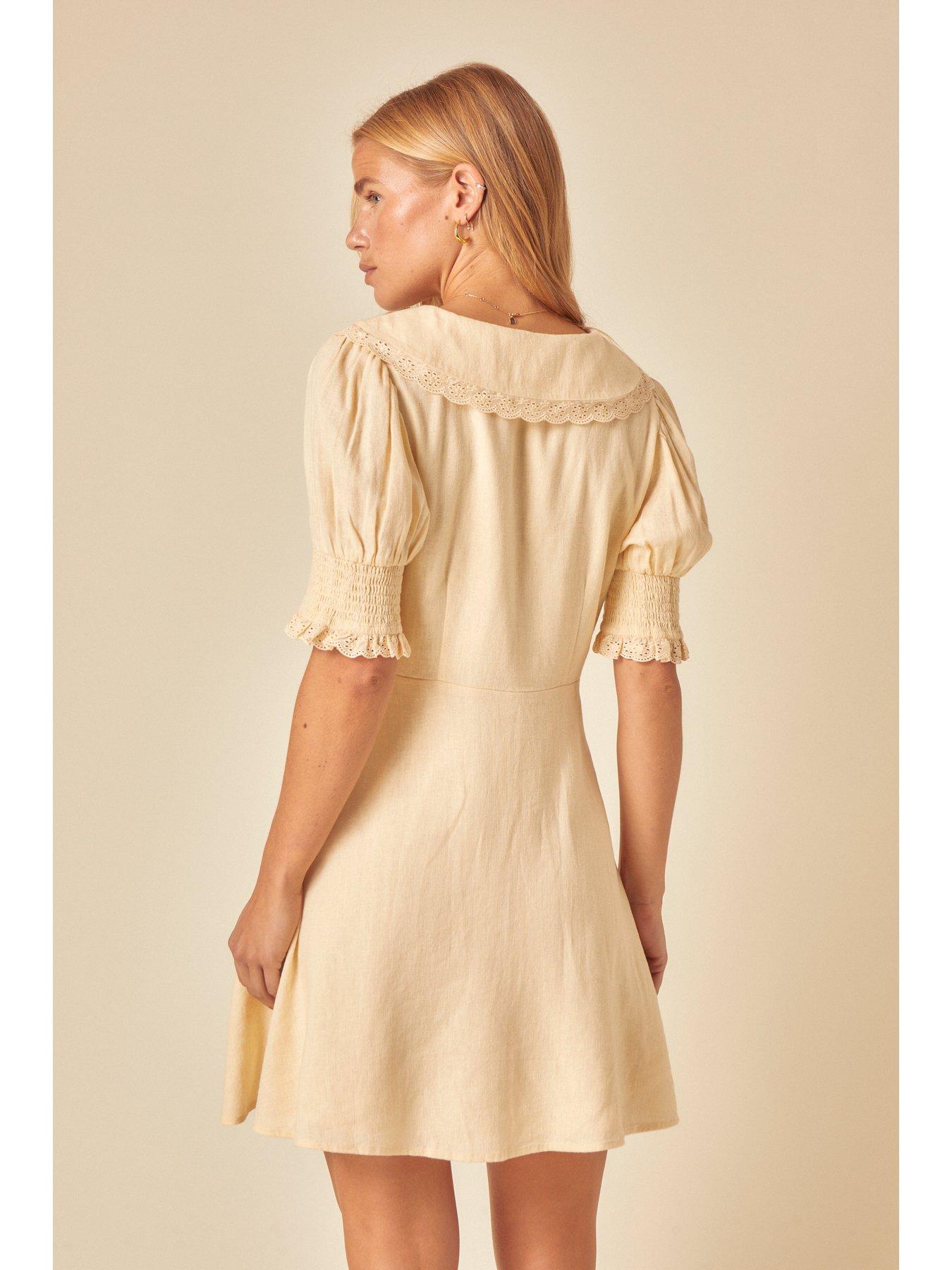  image of nobodys-child-louise-mini-dress-yellow