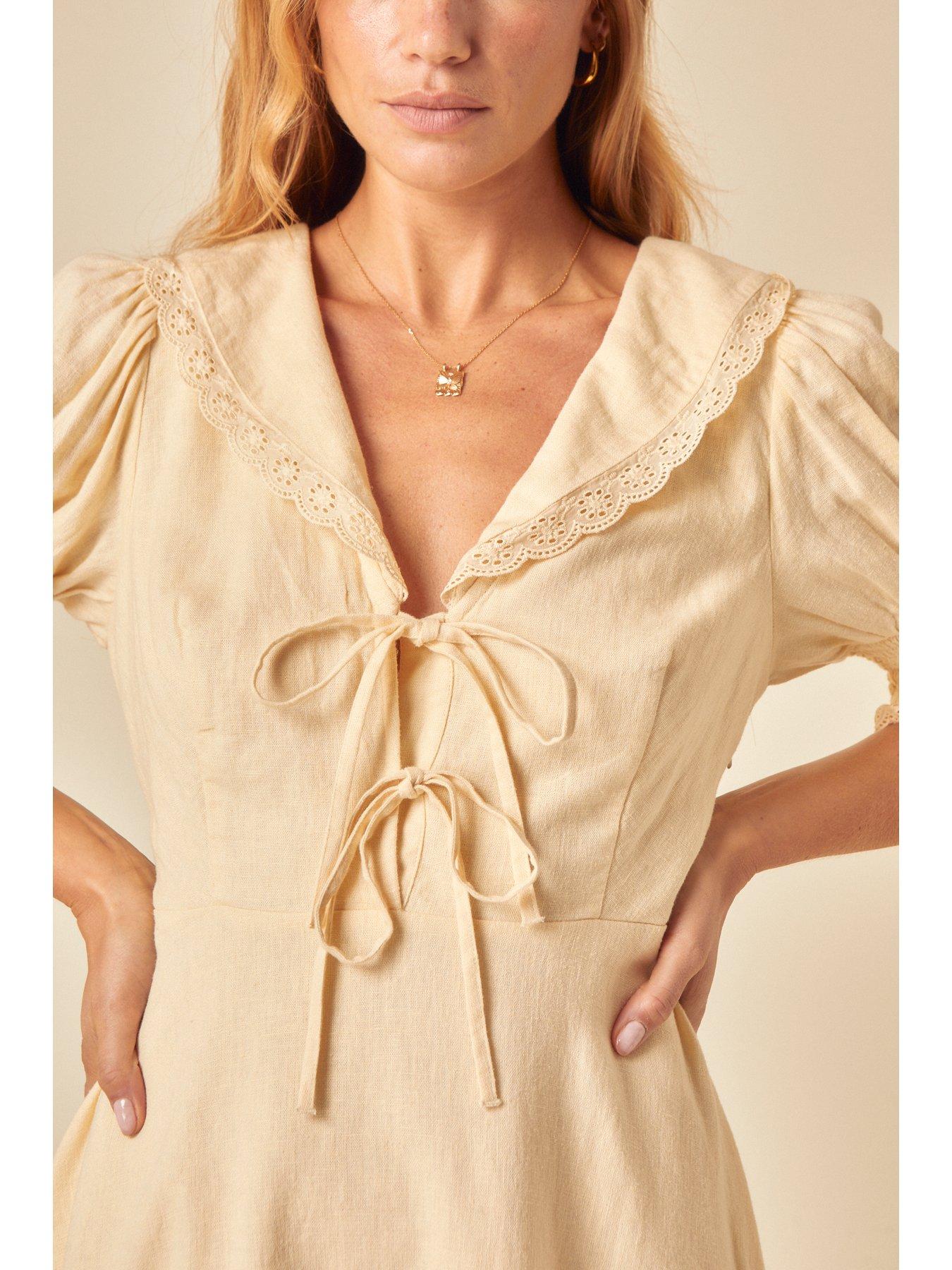  image of nobodys-child-louise-mini-dress-yellow