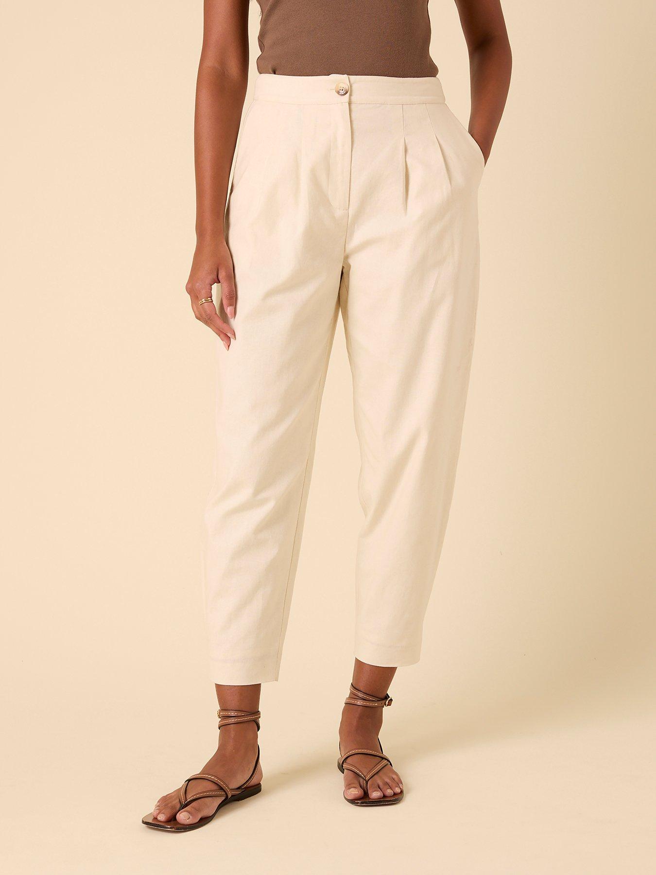 undefined Barrel Leg Trouser - Cream