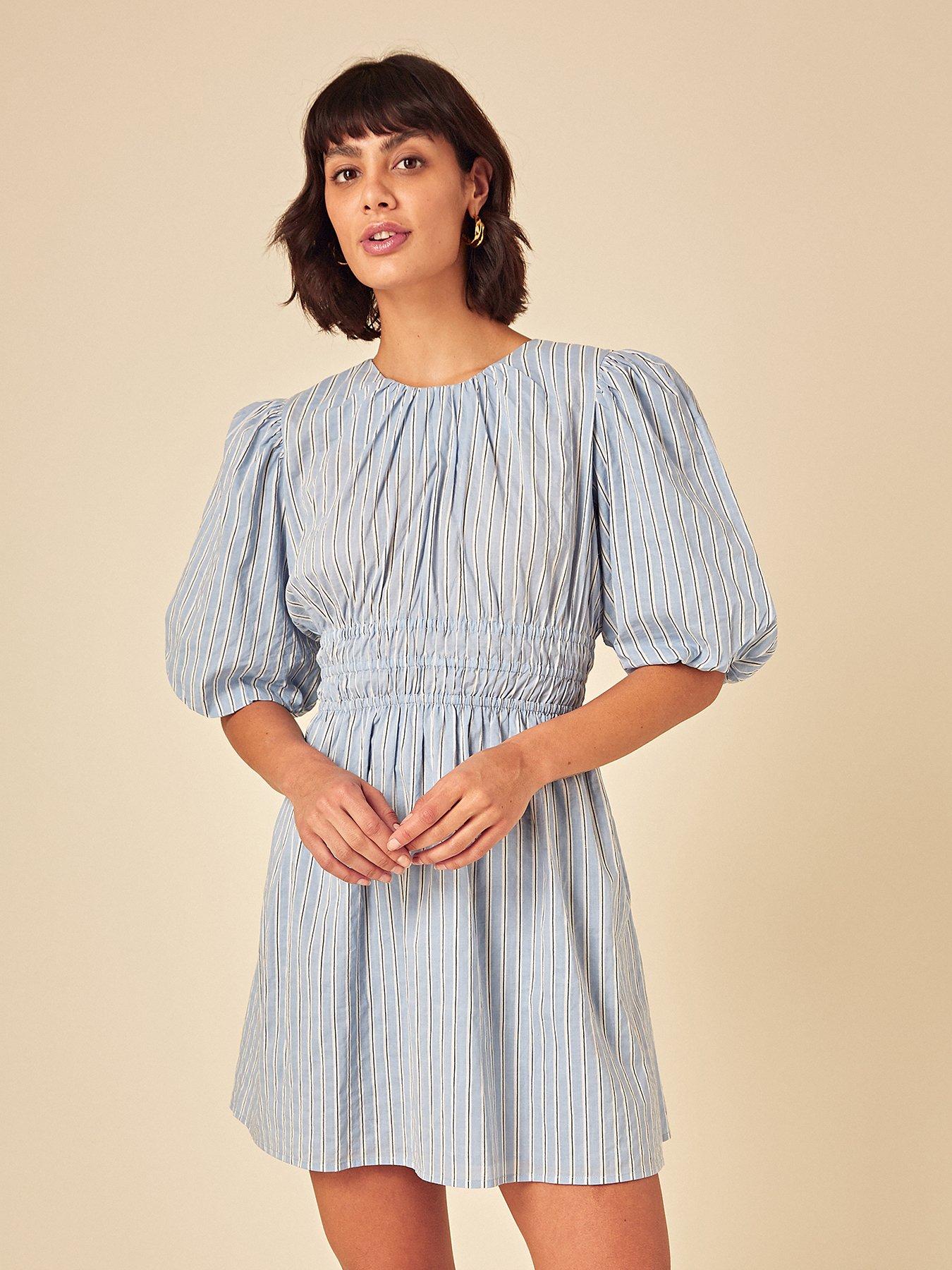 nobodys-child-zelda-stripe-mini-dress-blue