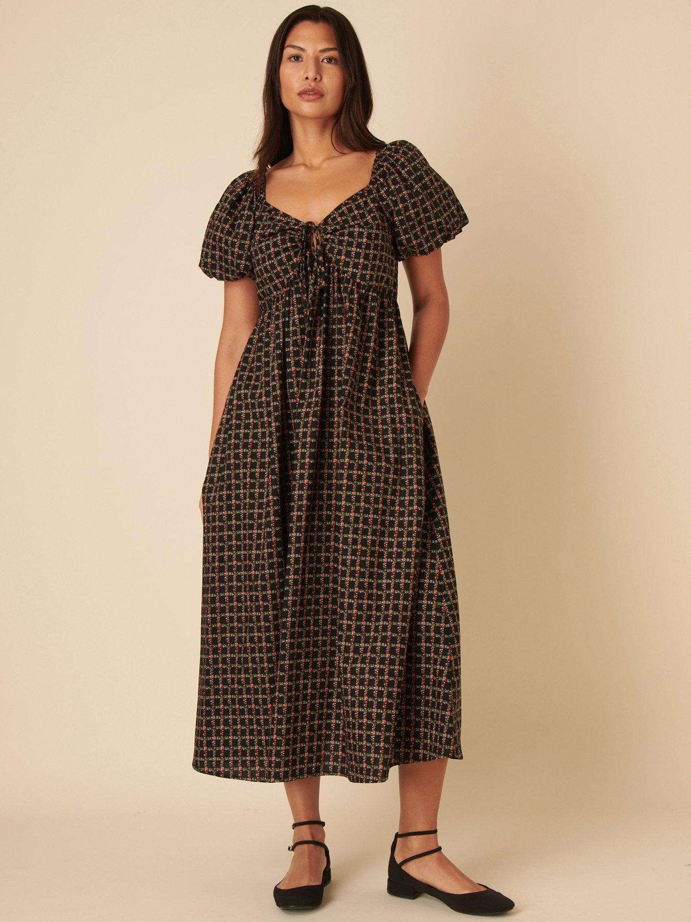 nobodys-child-joanna-cherie-ditsy-midi-dress-black