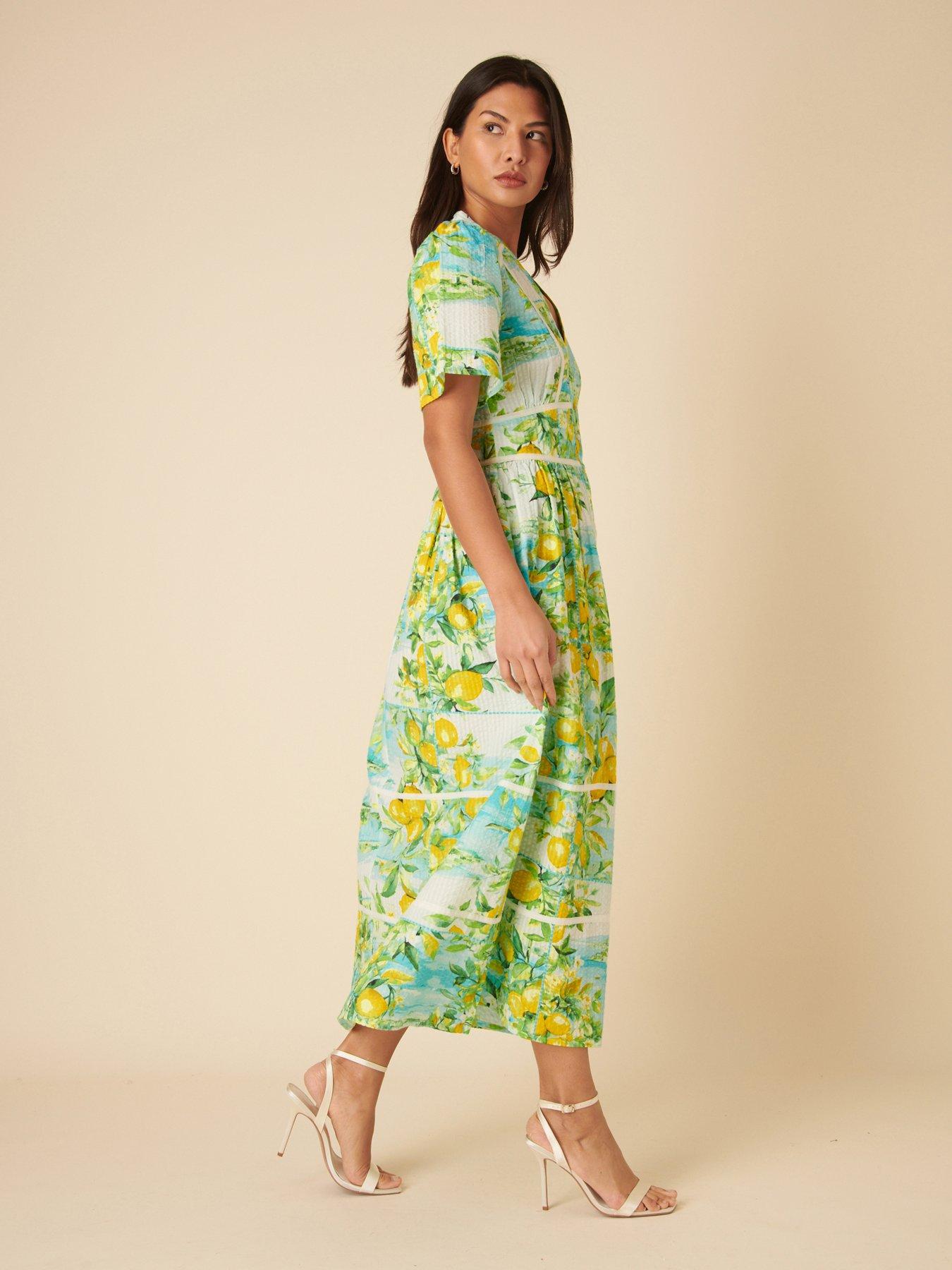  image of nobodys-child-sorcha-positano-midi-dress-multi