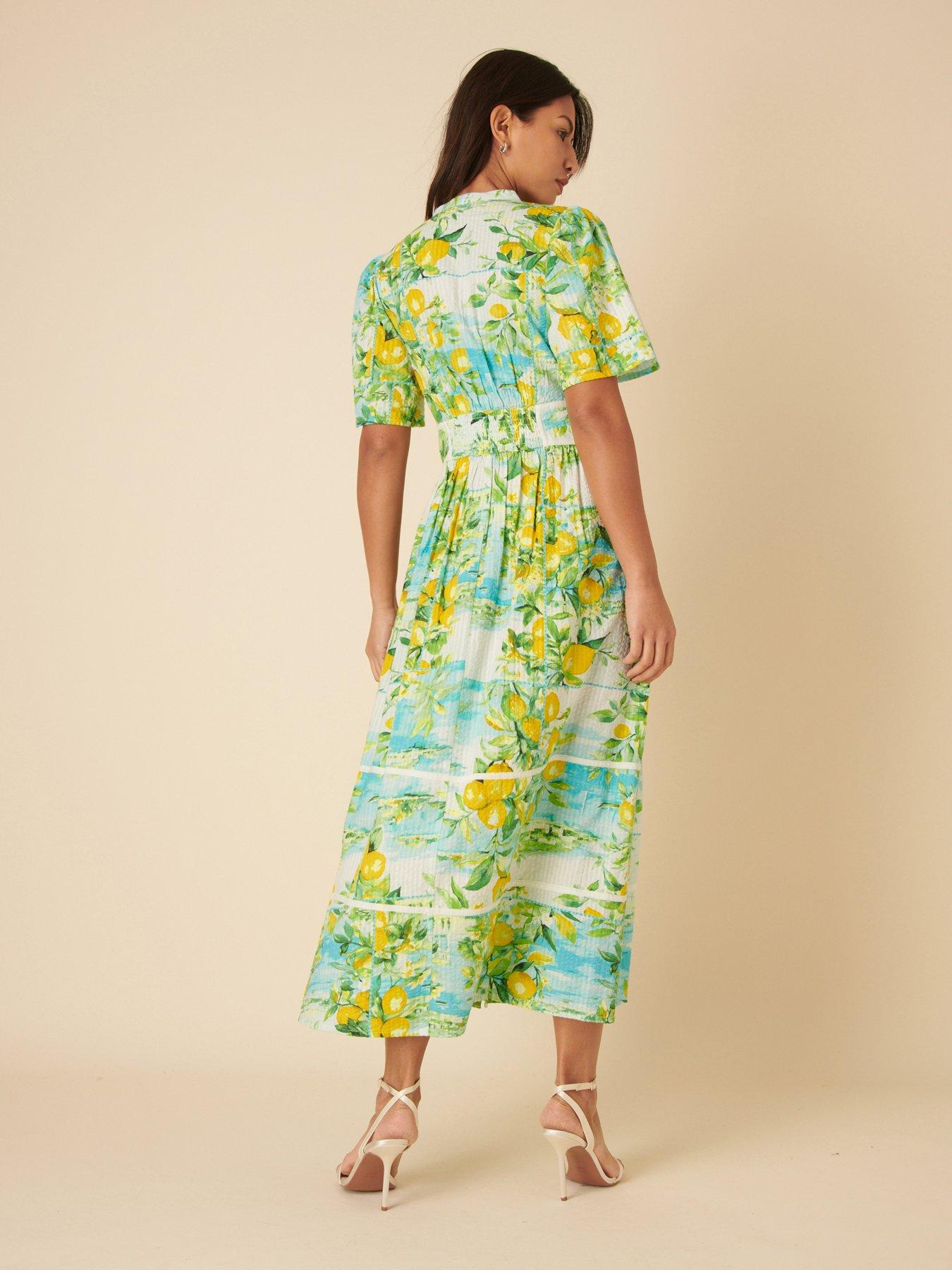  image of nobodys-child-sorcha-positano-midi-dress-multi