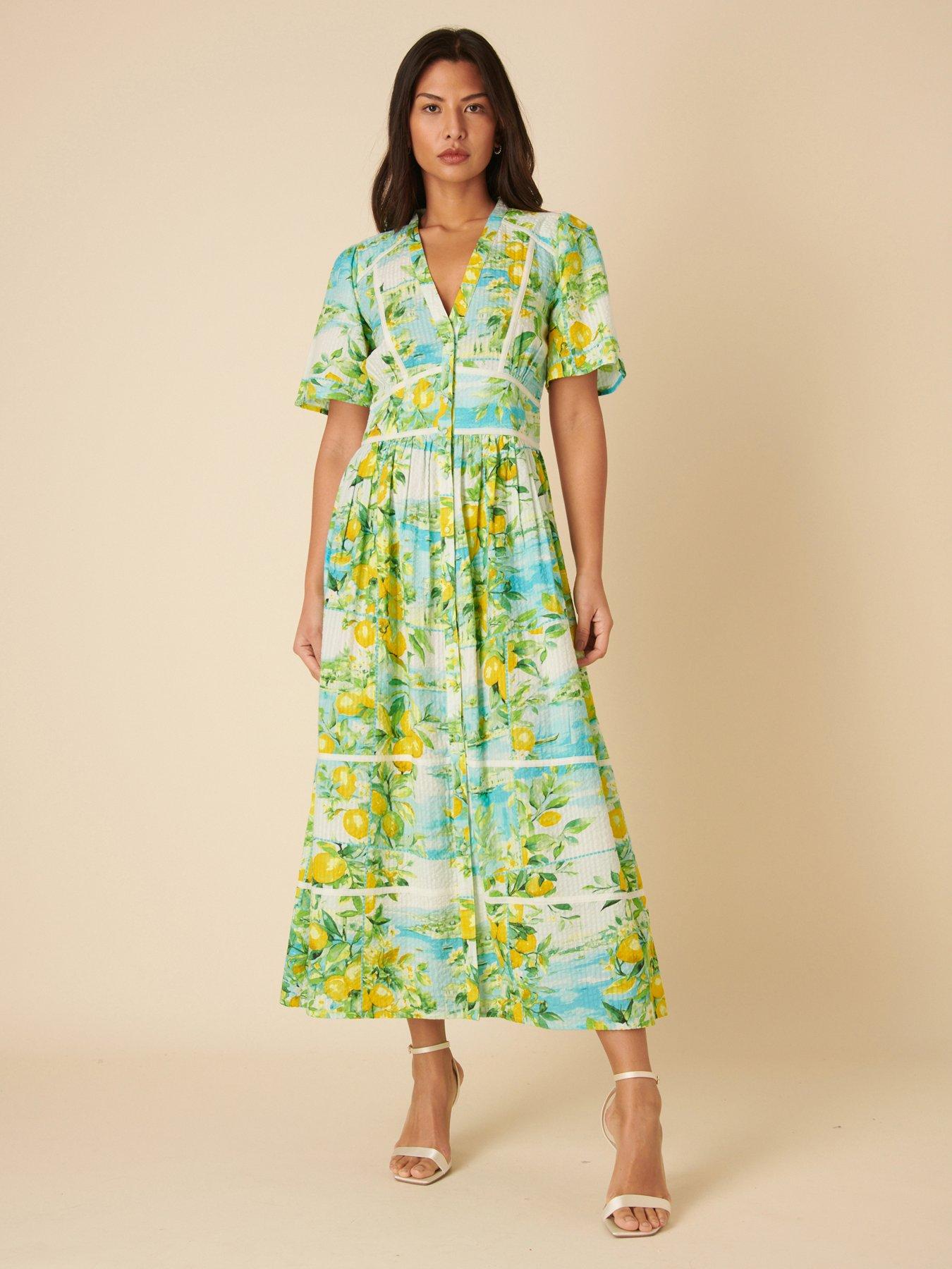  image of nobodys-child-sorcha-positano-midi-dress-multi