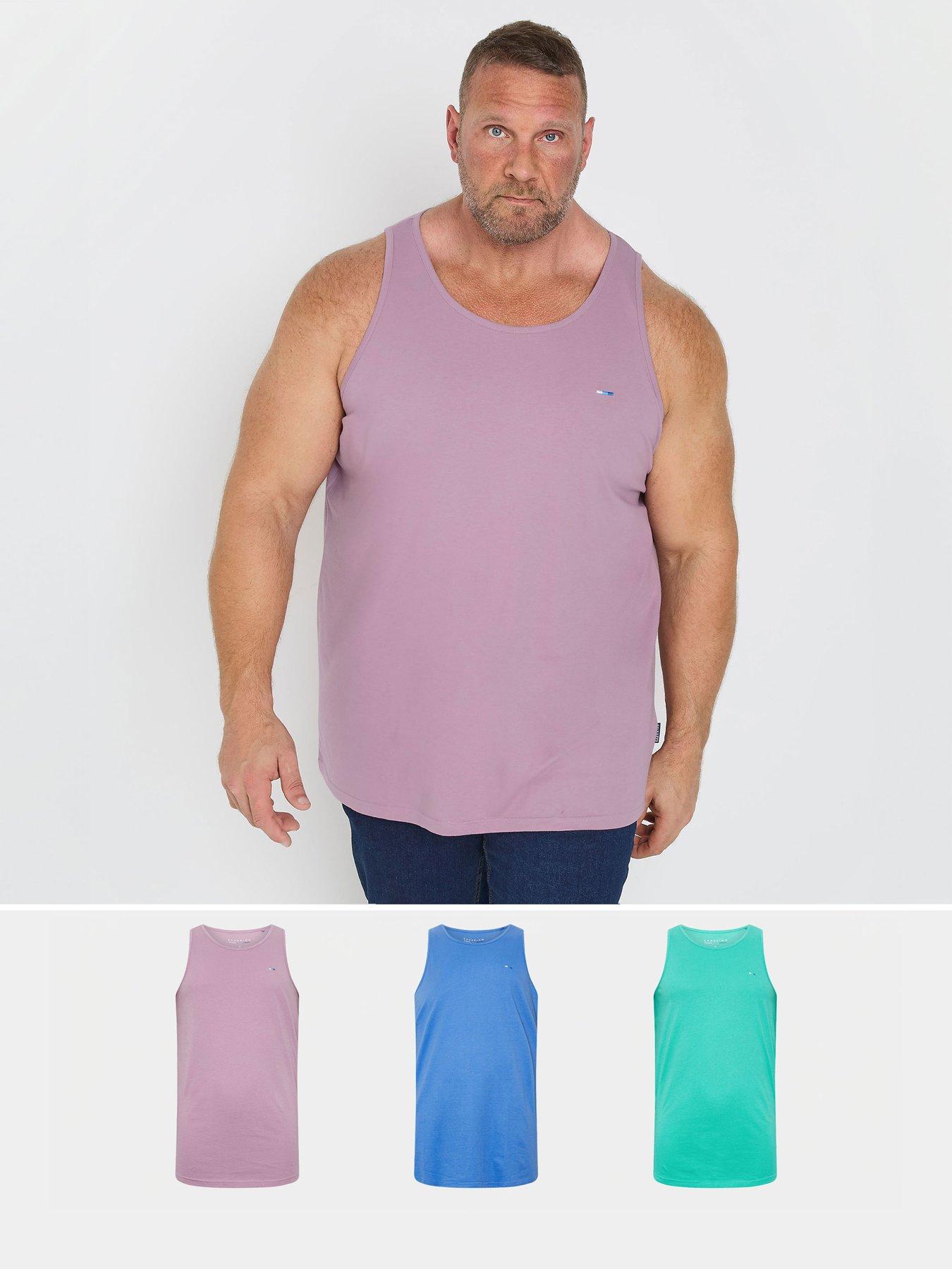 badrhino-3-pack-of-plain-vests-multi