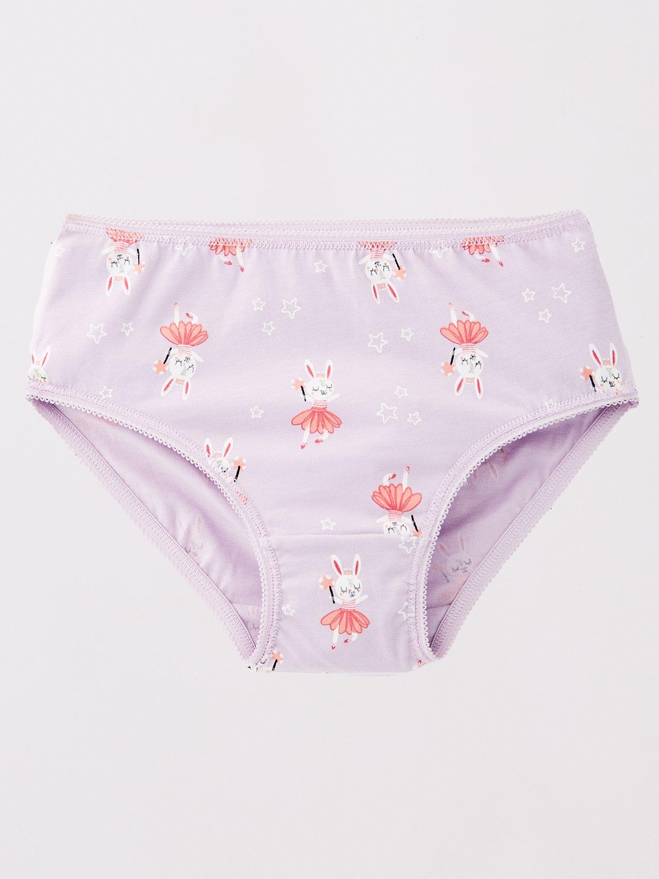 Image 2 of 5 of Mini V by Very Girls 10 Pack Briefs - Bunny Print