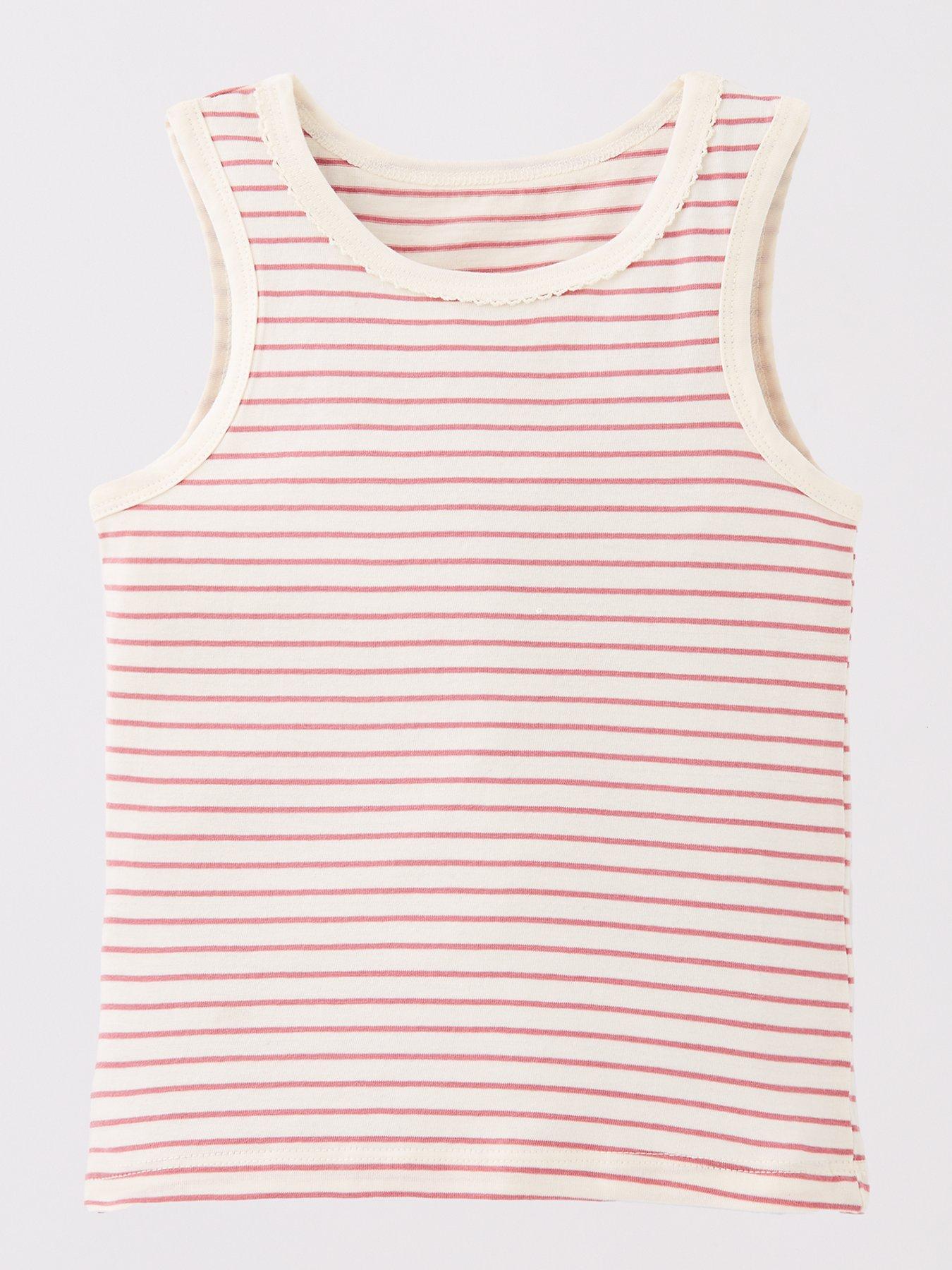 Image 3 of 5 of Mini V by Very Girls 3 Pack Vests Butterfly Print - Multi