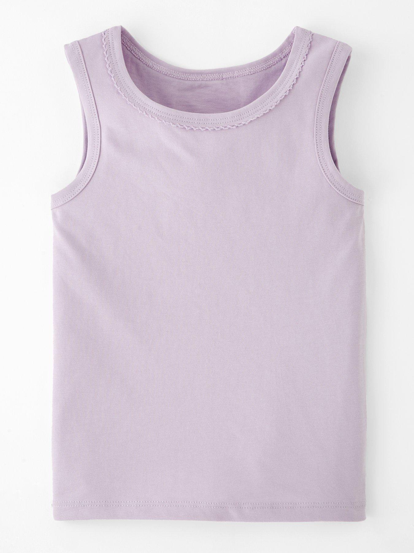 Image 2 of 5 of Mini V by Very Girls 5 Pack Vests (All Solids) - Multi