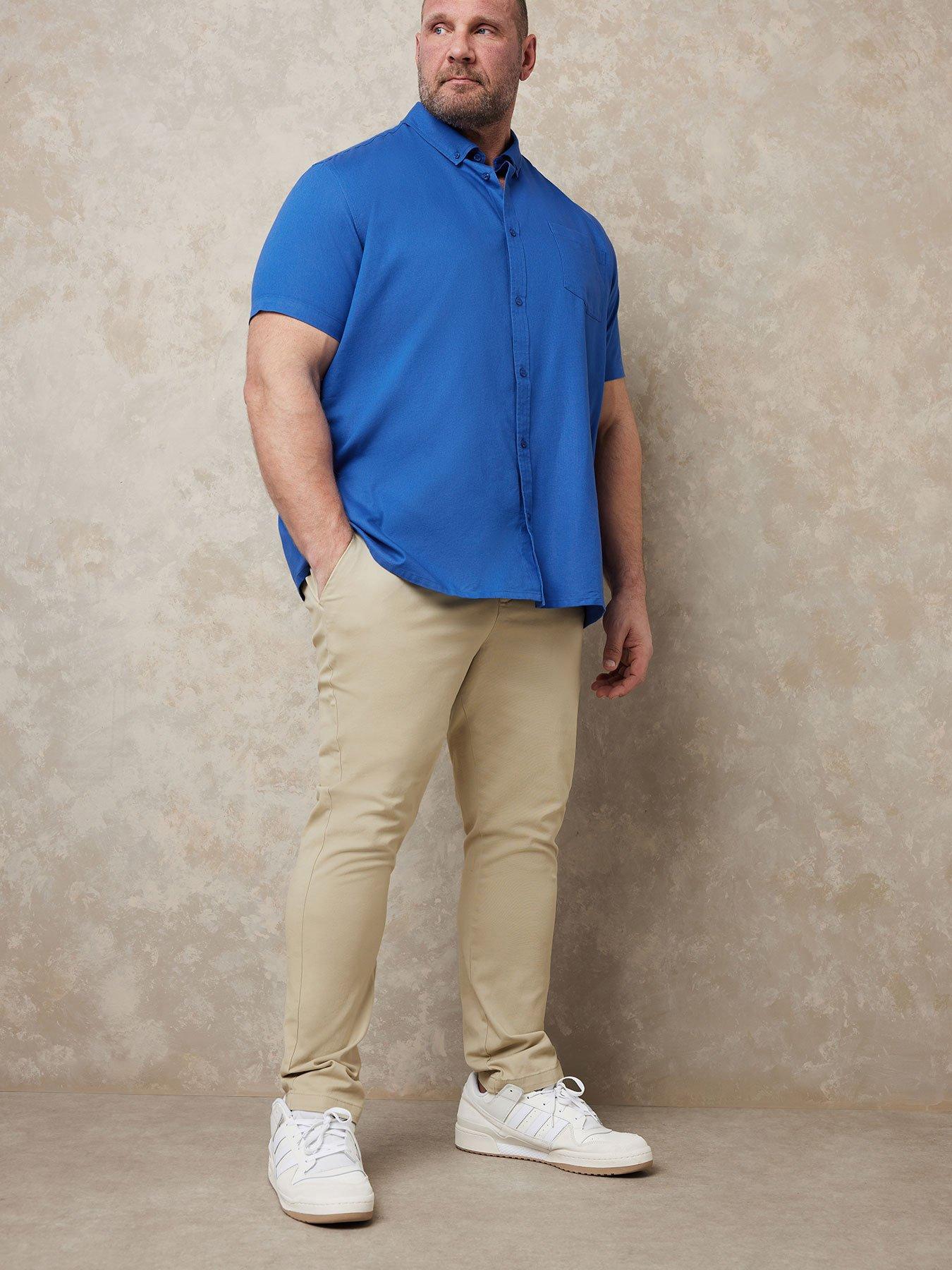 badrhino-short-sleeve-oxford-shirt-blue