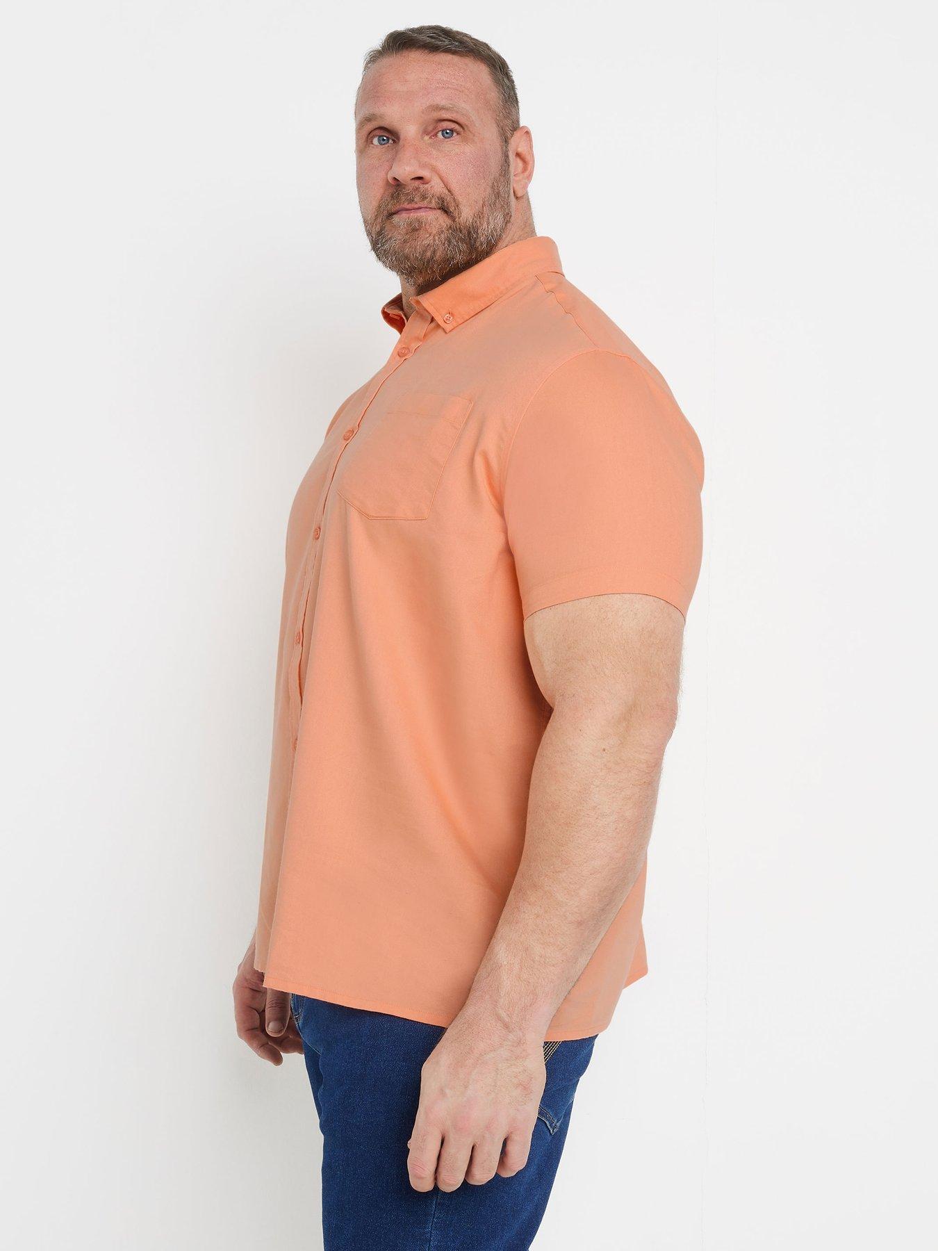  image of badrhino-short-sleeve-oxford-shirt-pink