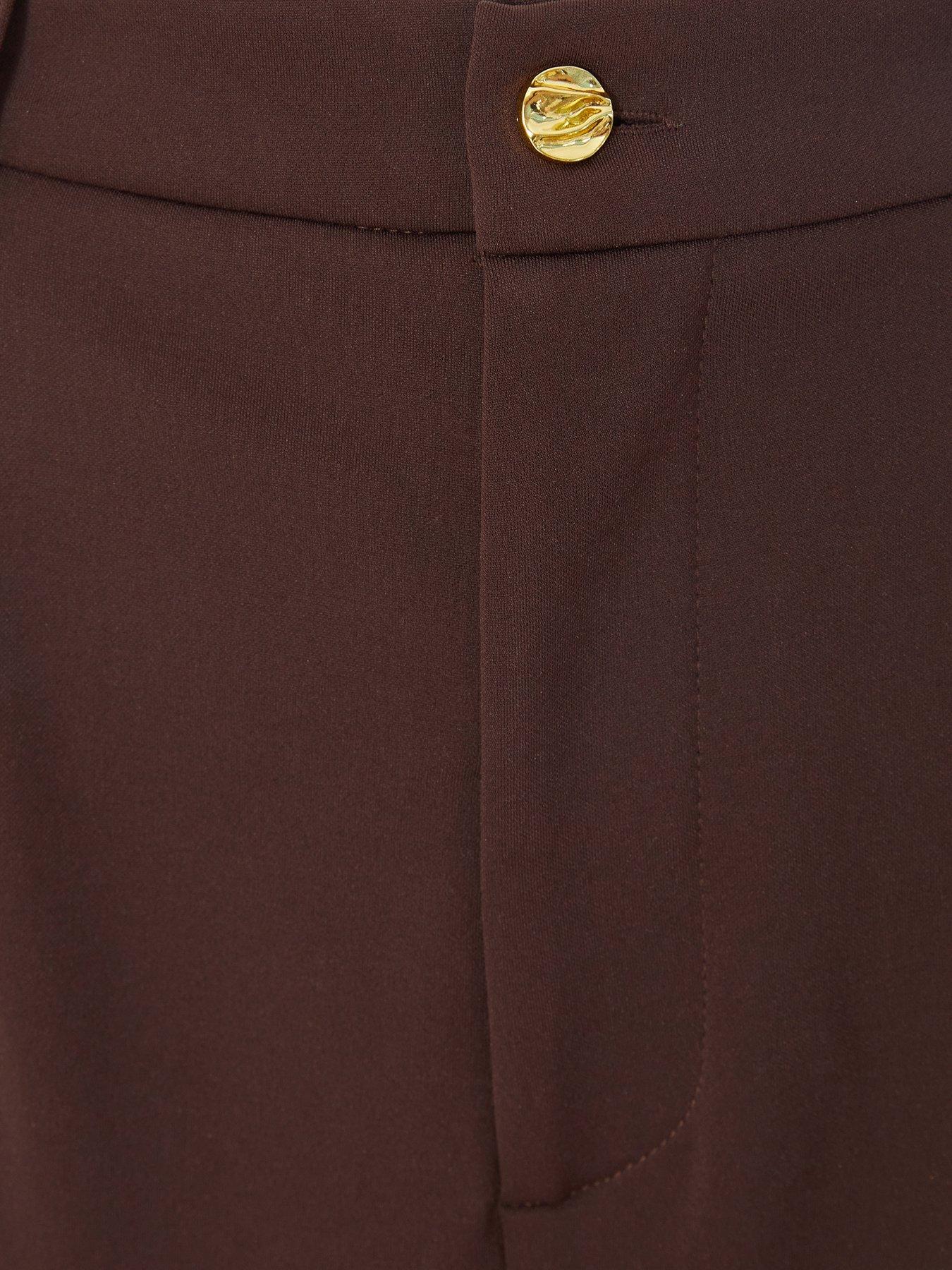 Image 6 of 6 of Quiz Brown Wide Leg Trousers