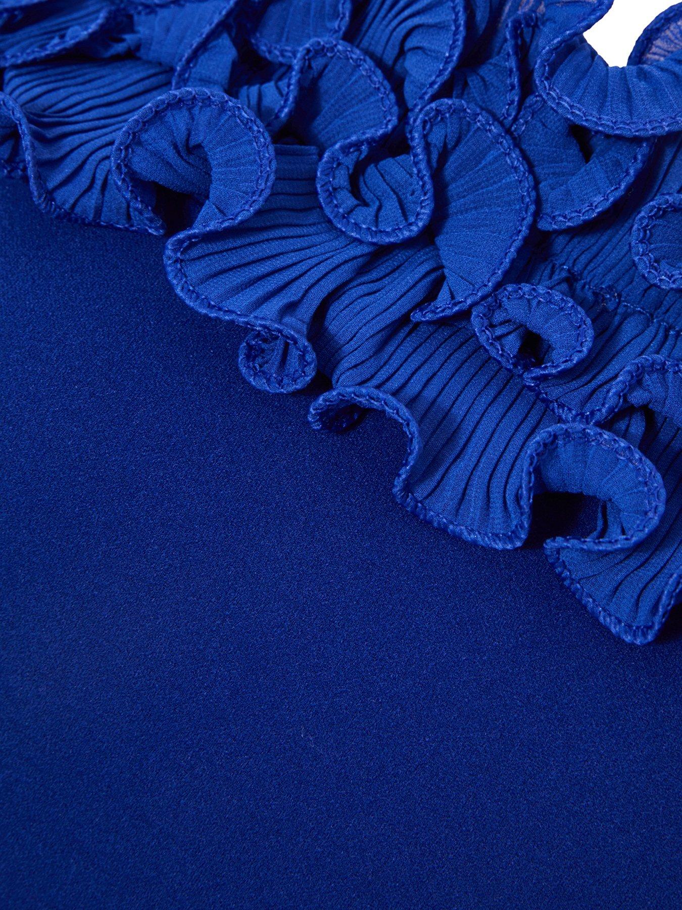  image of quiz-royal-blue-ruffle-maxi-dress