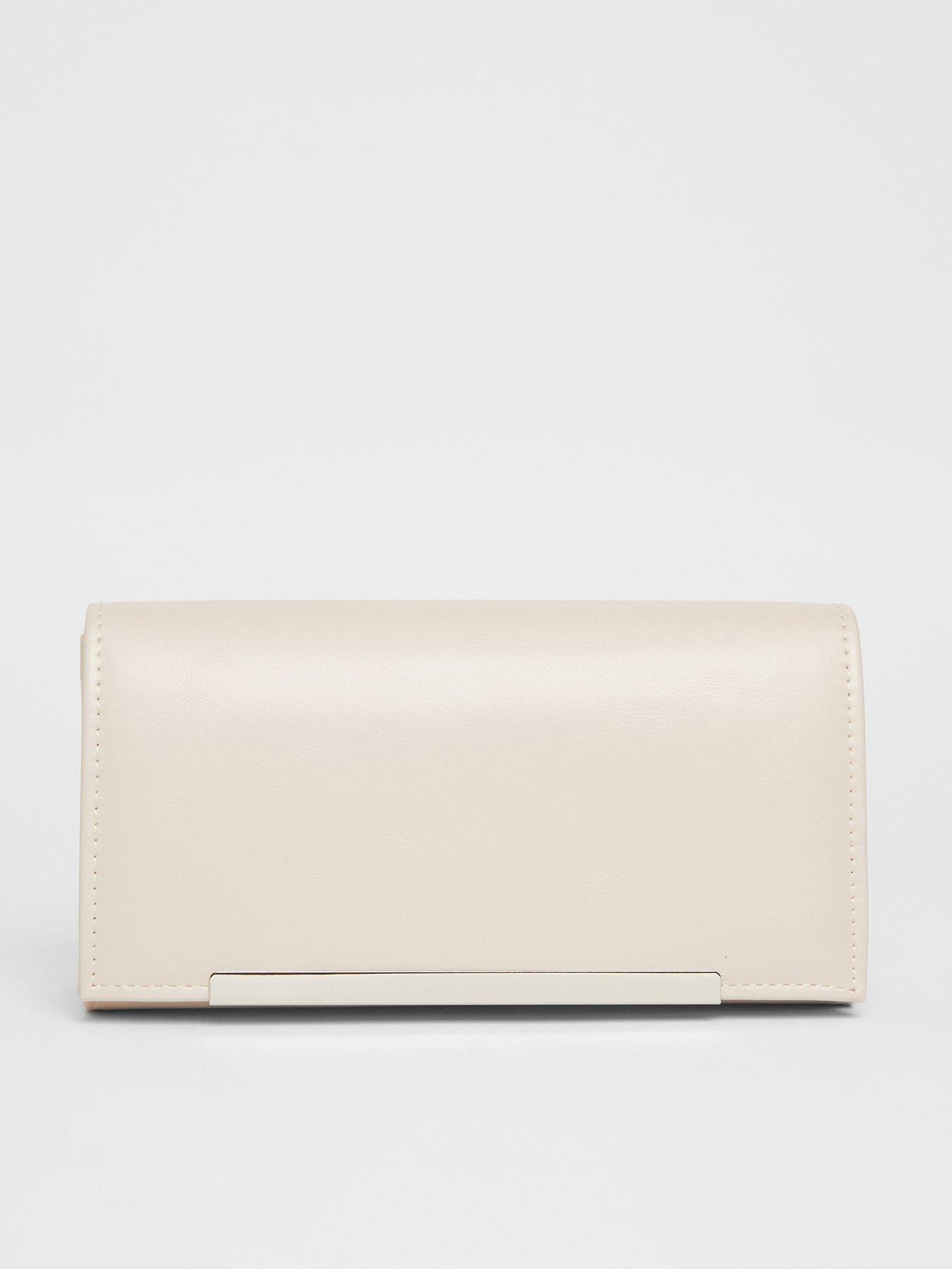 Quiz Nude Metallic Clutch Bag | Littlewoods