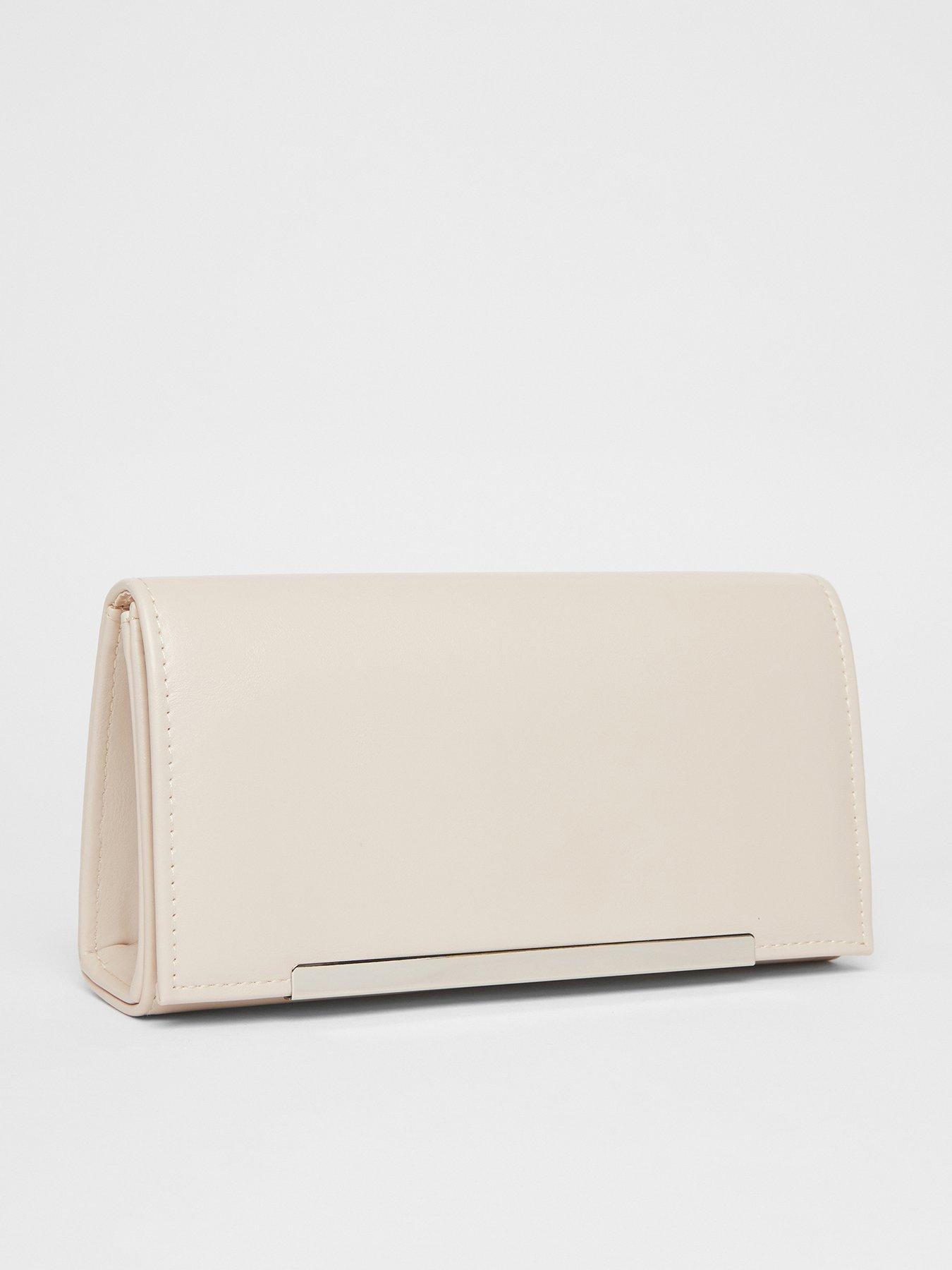  image of quiz-nude-metallic-clutch-bag