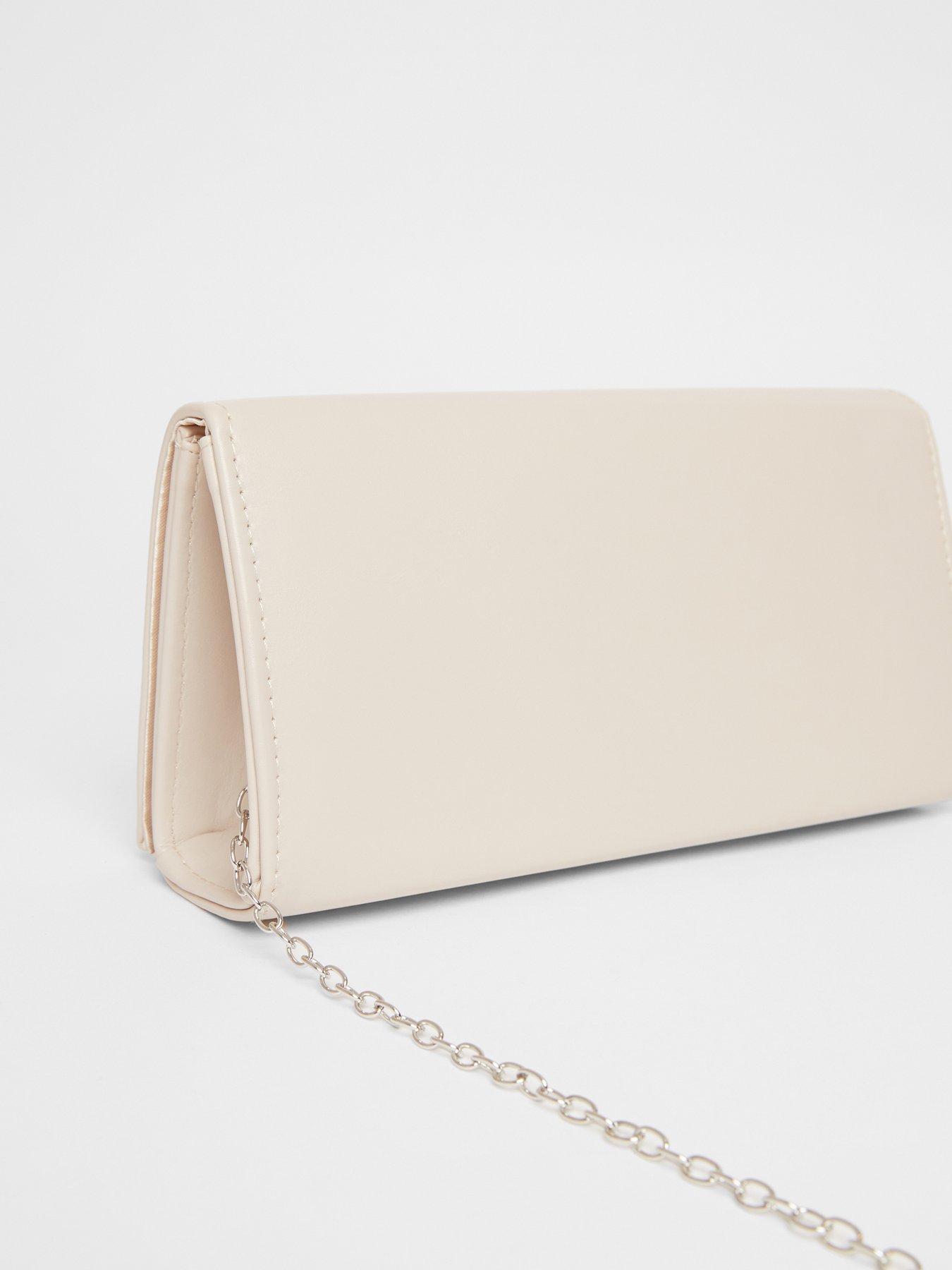  image of quiz-nude-metallic-clutch-bag