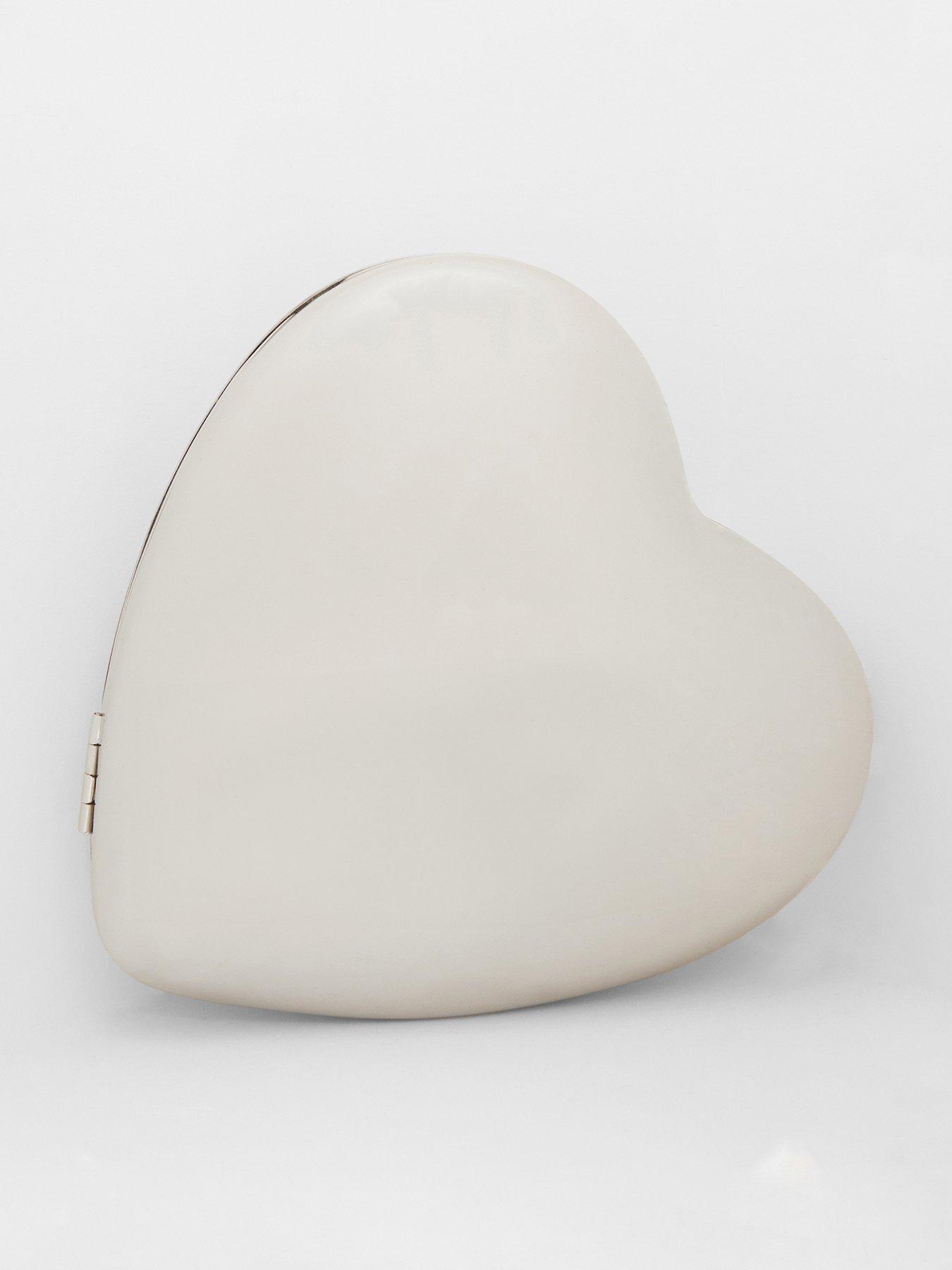 undefined Silver Metal Heart Box Bag