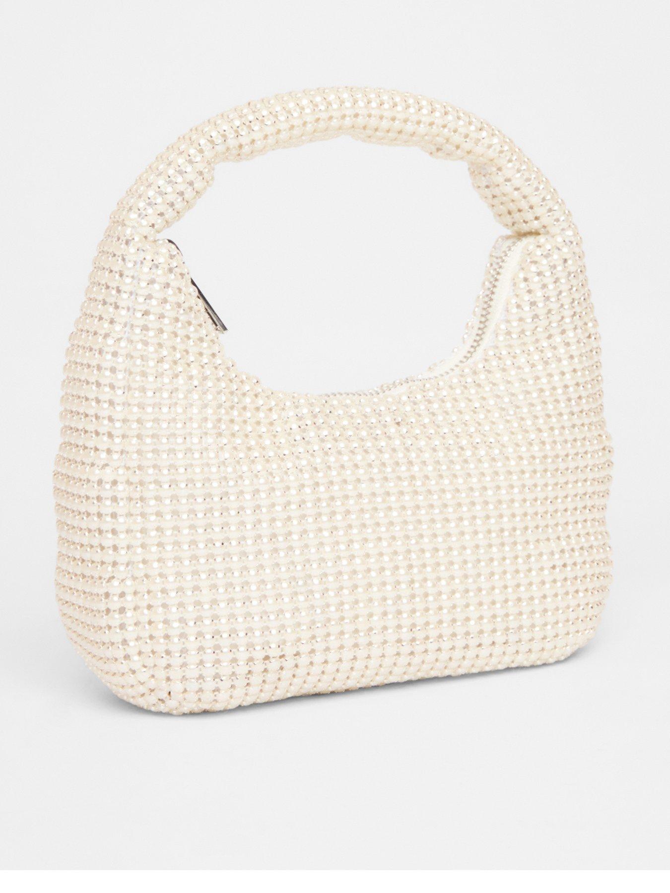  image of quiz-white-mini-jewel-pouch-bag