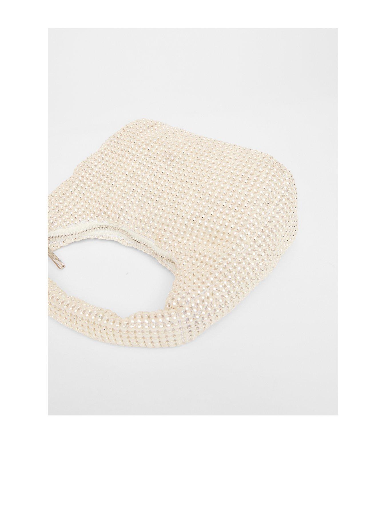  image of quiz-white-mini-jewel-pouch-bag