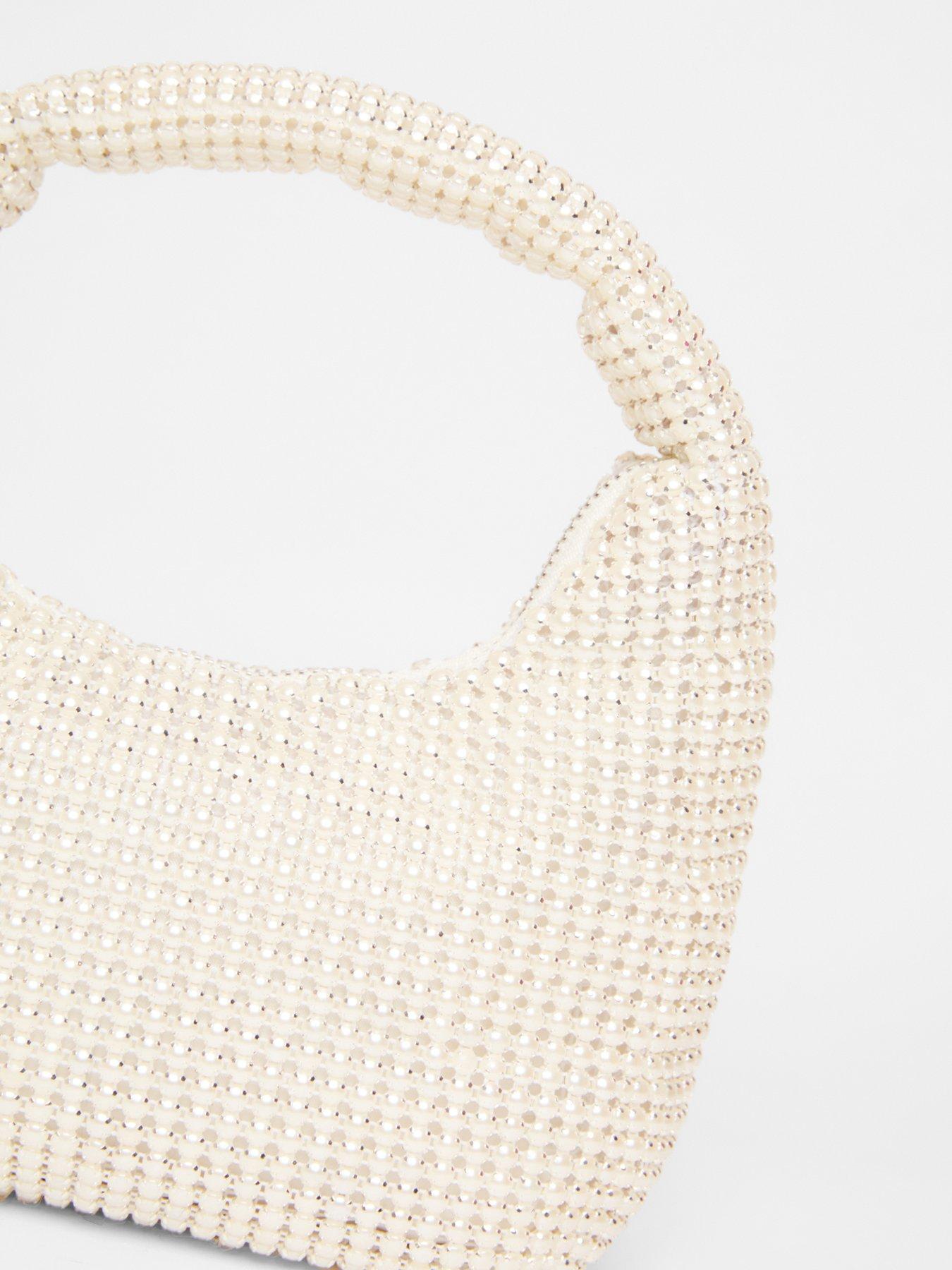  image of quiz-white-mini-jewel-pouch-bag