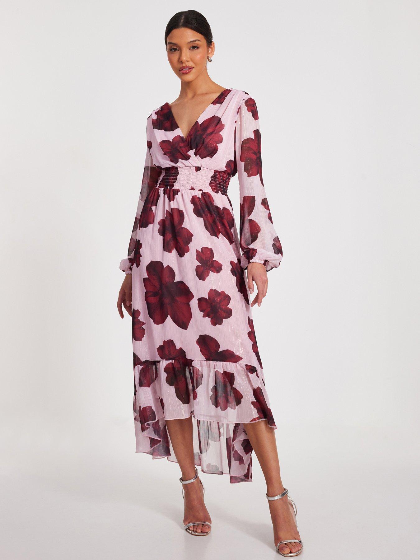 quiz-blush-floral-dip-hem-midi-dress