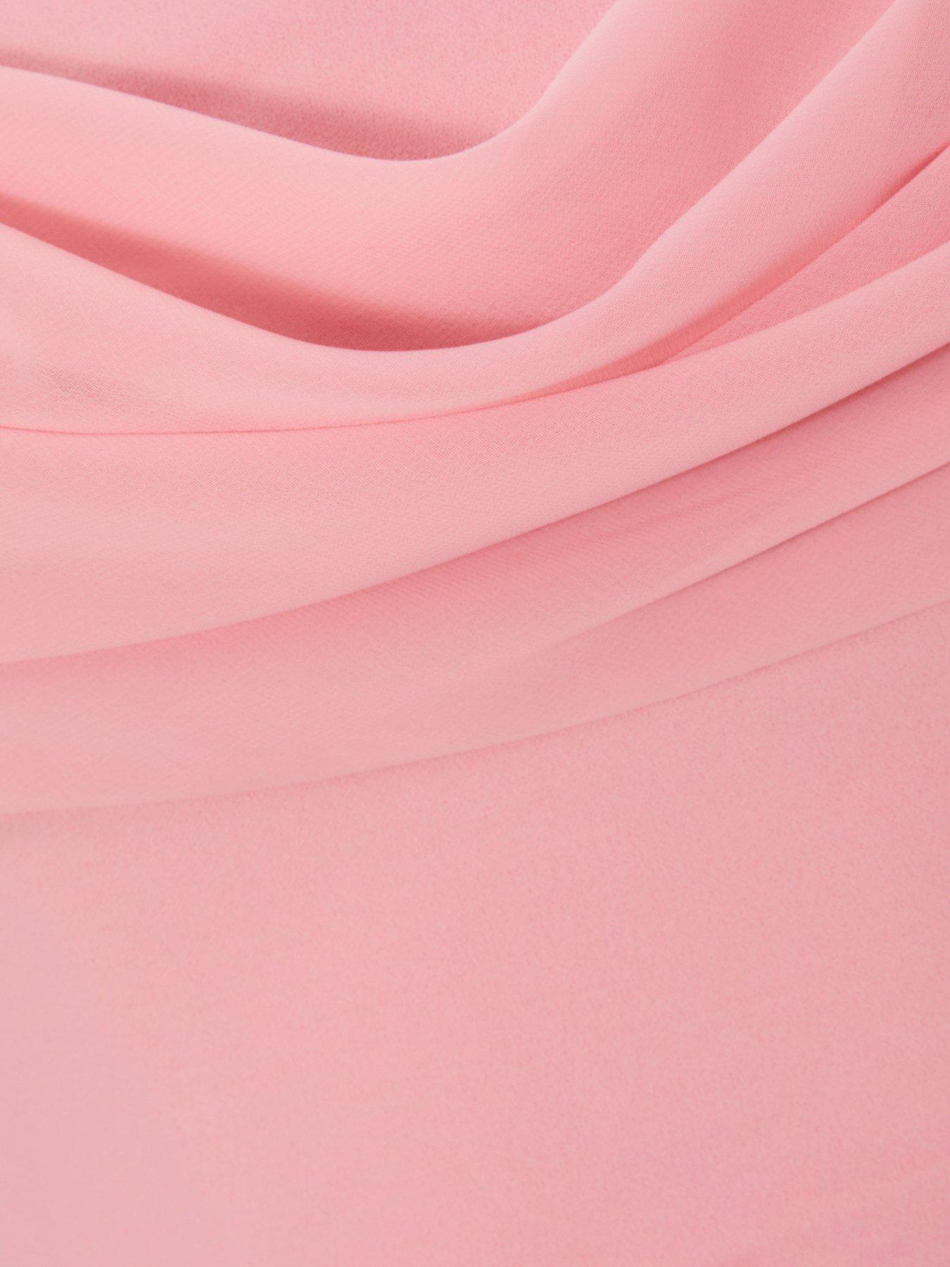 Quiz Curve Blush Chiffon Bardot Maxi Dress | Littlewoods