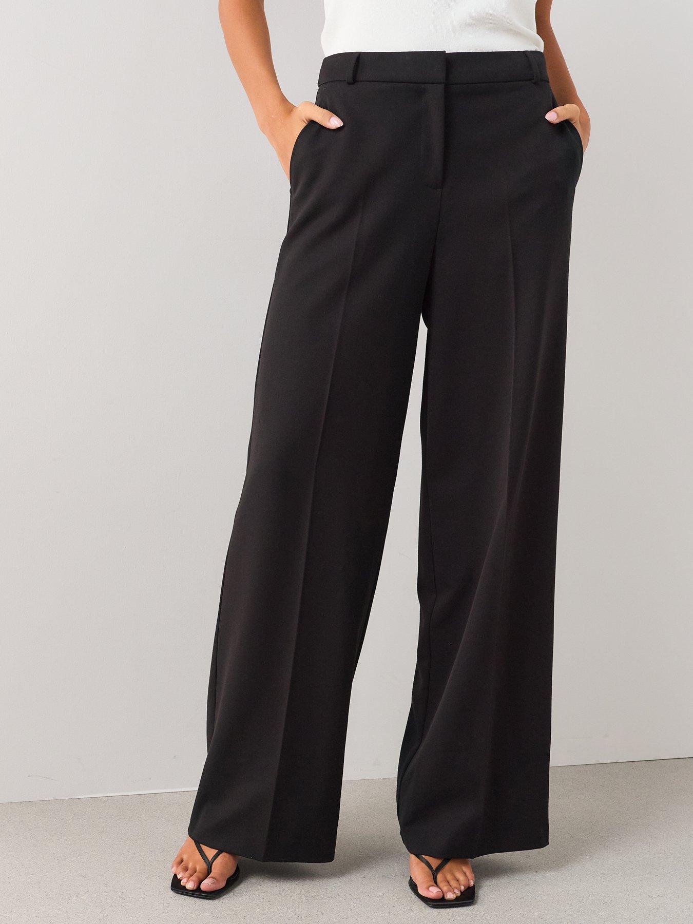 Image 4 of 7 of The Very Collection Womens Tall Wide Leg Stretch Trousers - Black