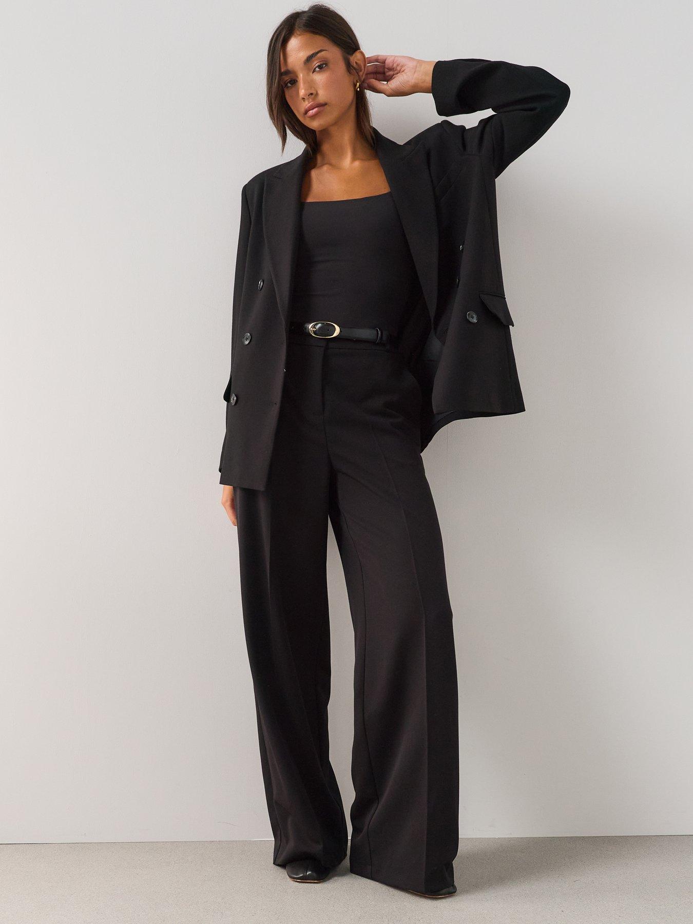Image 6 of 7 of The Very Collection Womens Tall Wide Leg Stretch Trousers - Black
