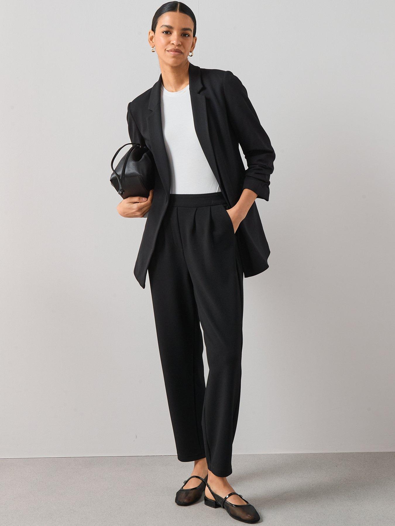 Image 3 of 6 of The Very Collection Ultimate Ruched Sleeve Blazer - Black