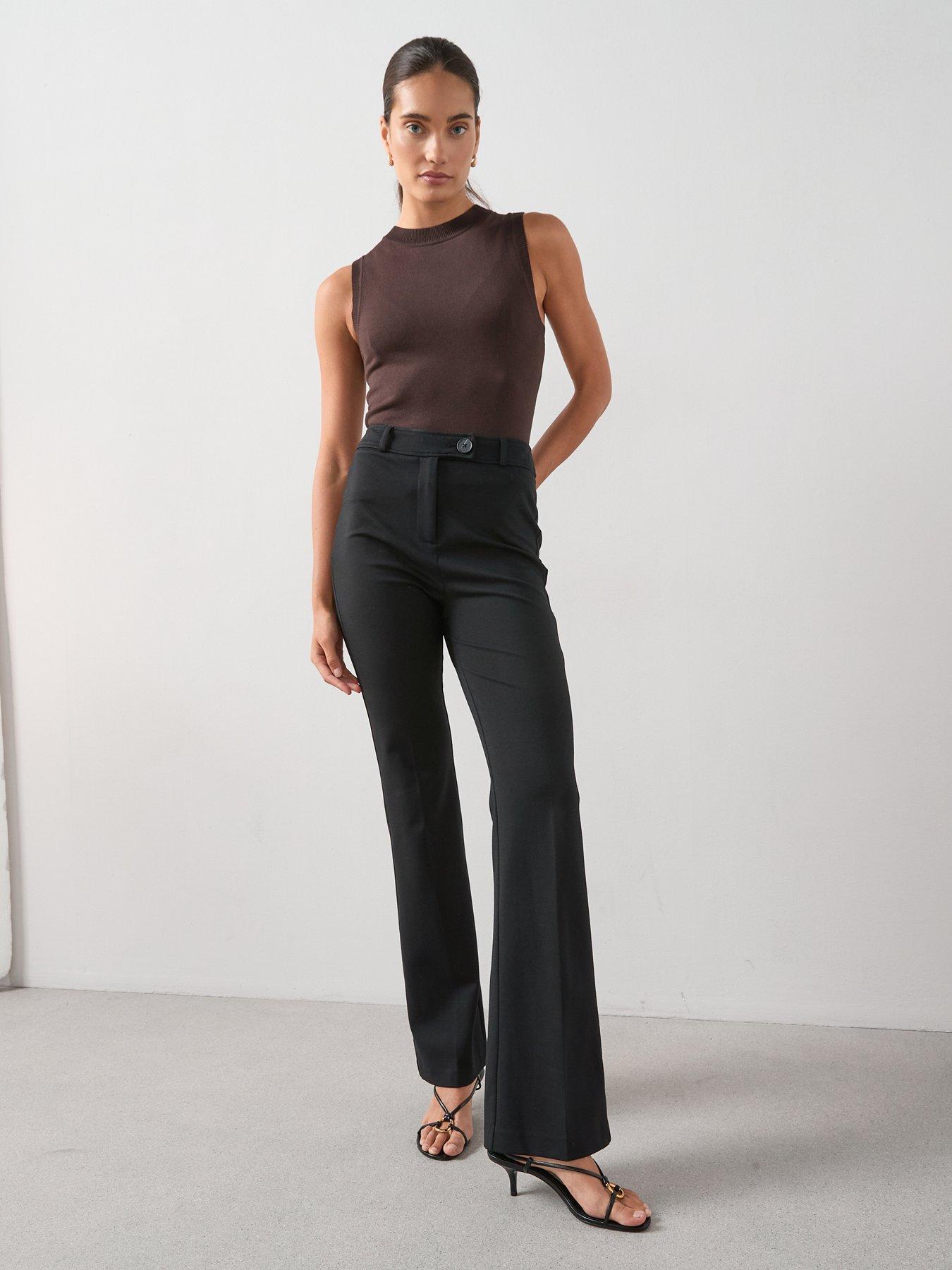 The Very Collection Ponte Bootcut Trouser - Black