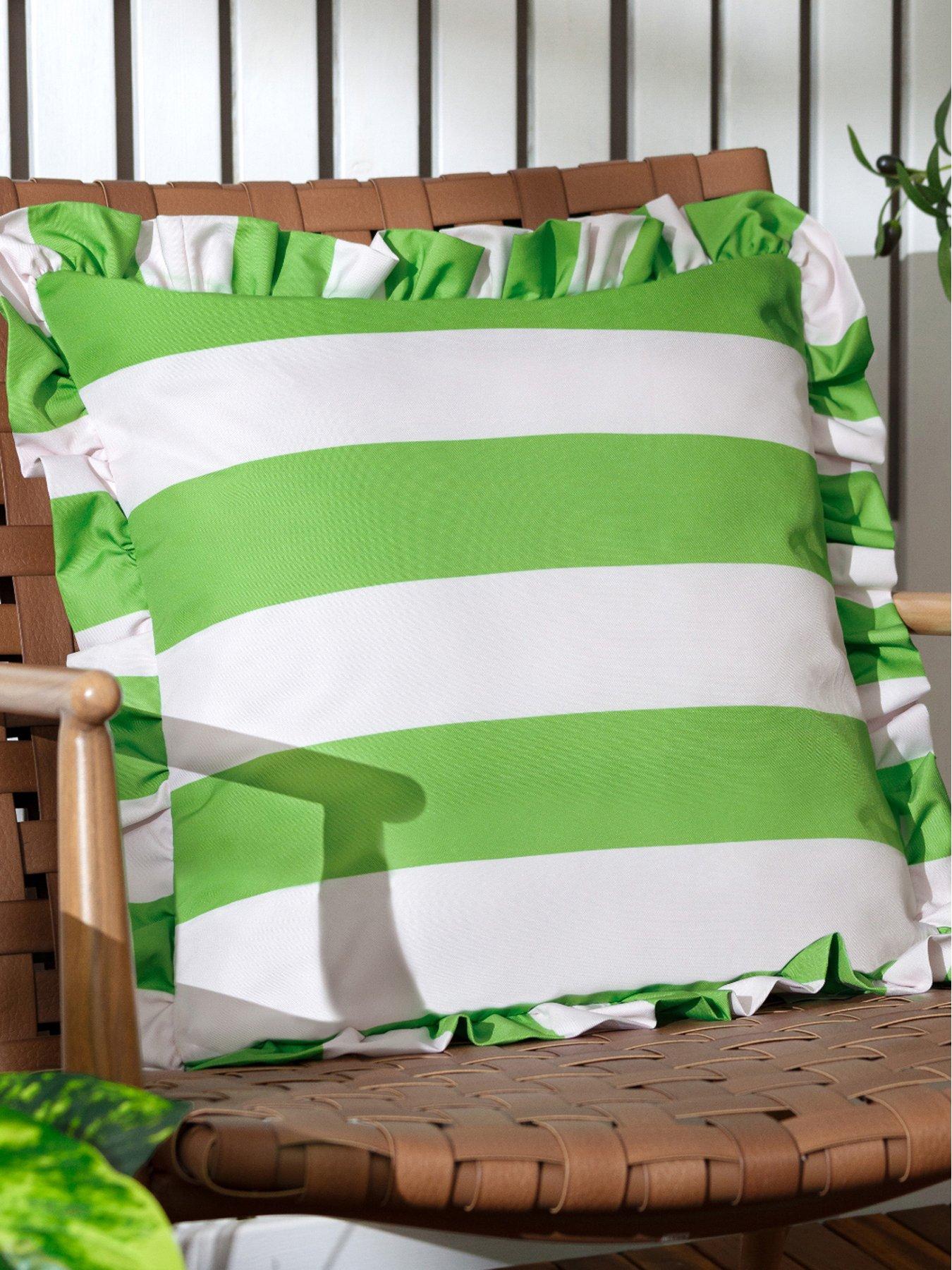 undefined Palm Royale Stripe Ruffle Outdoor Cushion