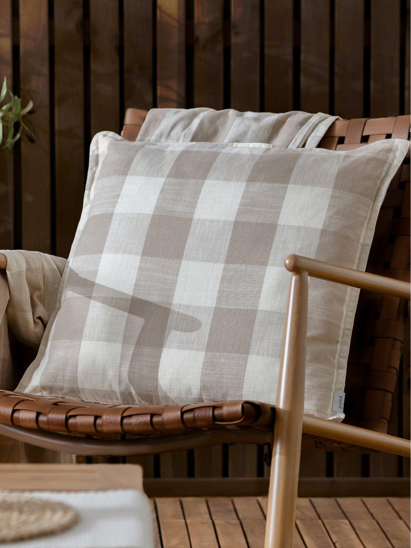 Yard Chesil Check Outdoor Cushion - 50 x 50 cm