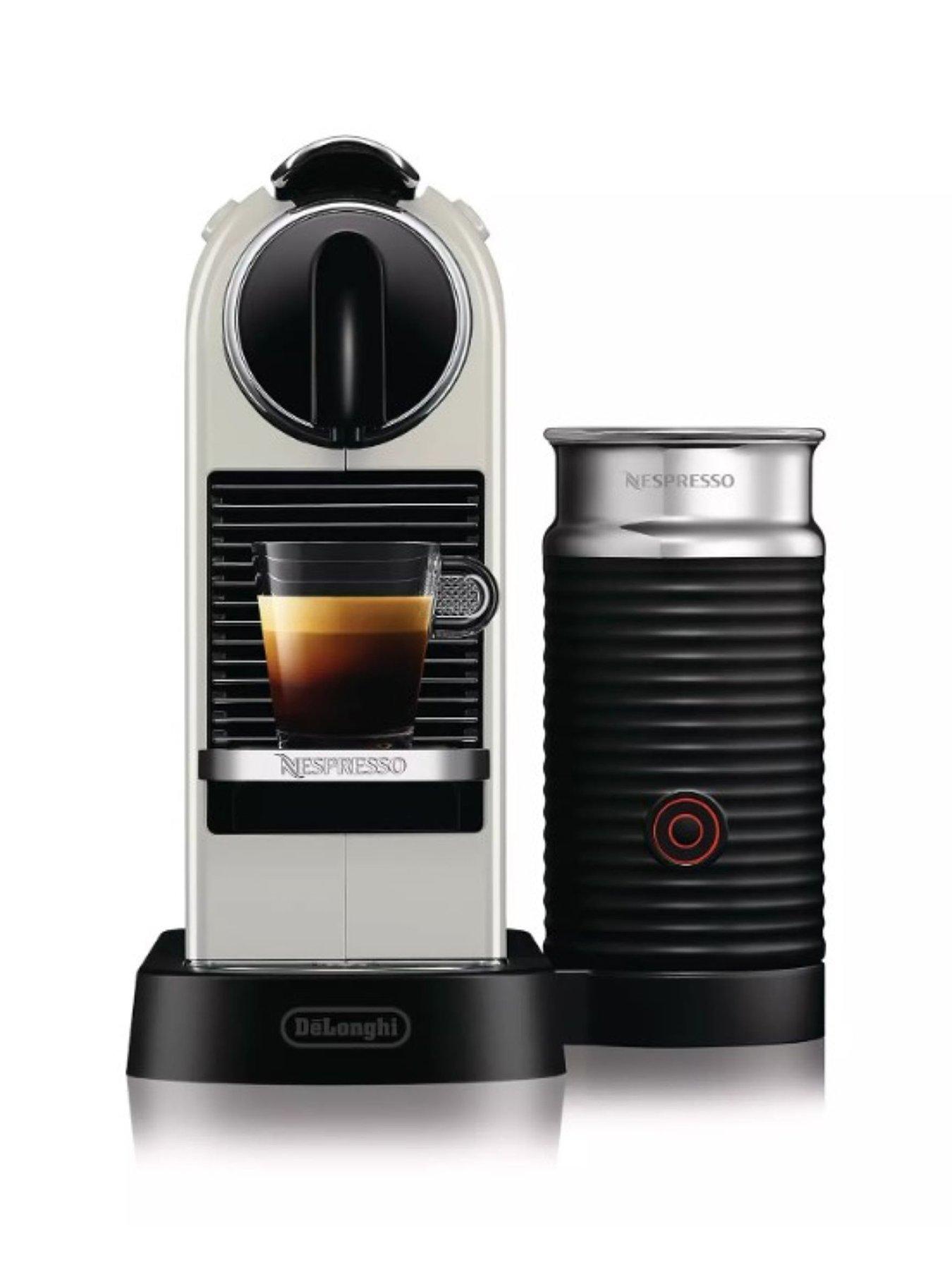 Nespresso CitiZ Coffee Machine with Milk Frother by De'Longhi – White
