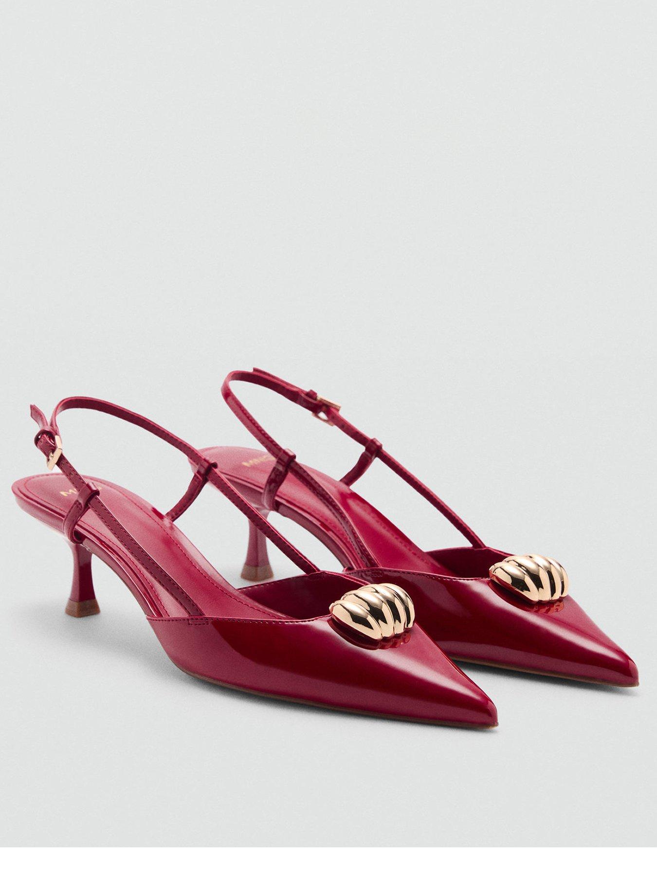  image of mango-high-heeled-shoes-with-metallic-detail