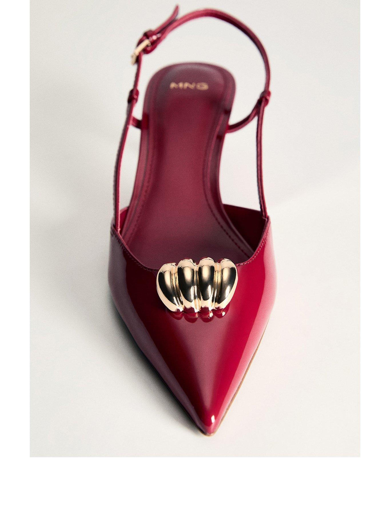  image of mango-high-heeled-shoes-with-metallic-detail