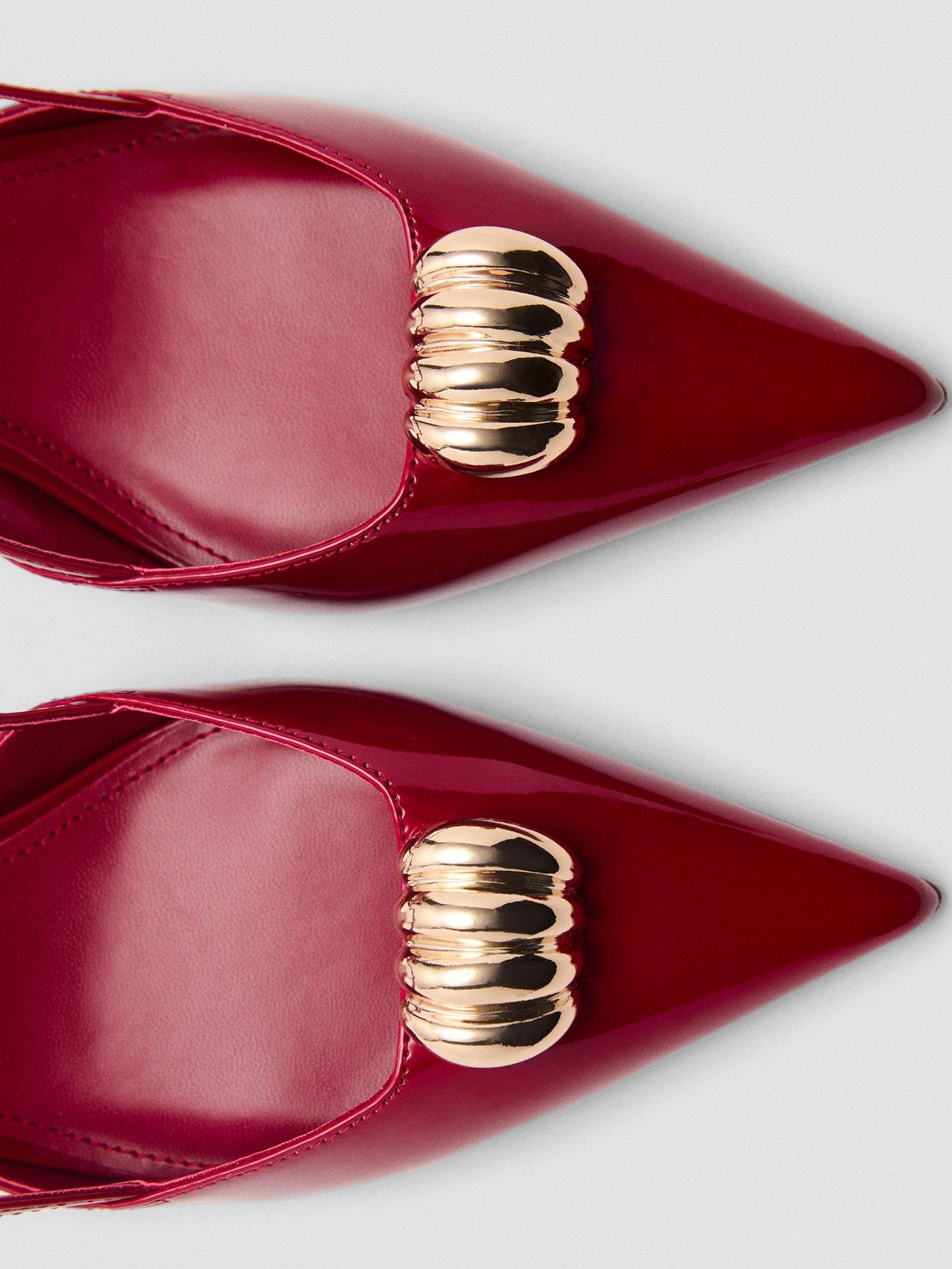  image of mango-high-heeled-shoes-with-metallic-detail