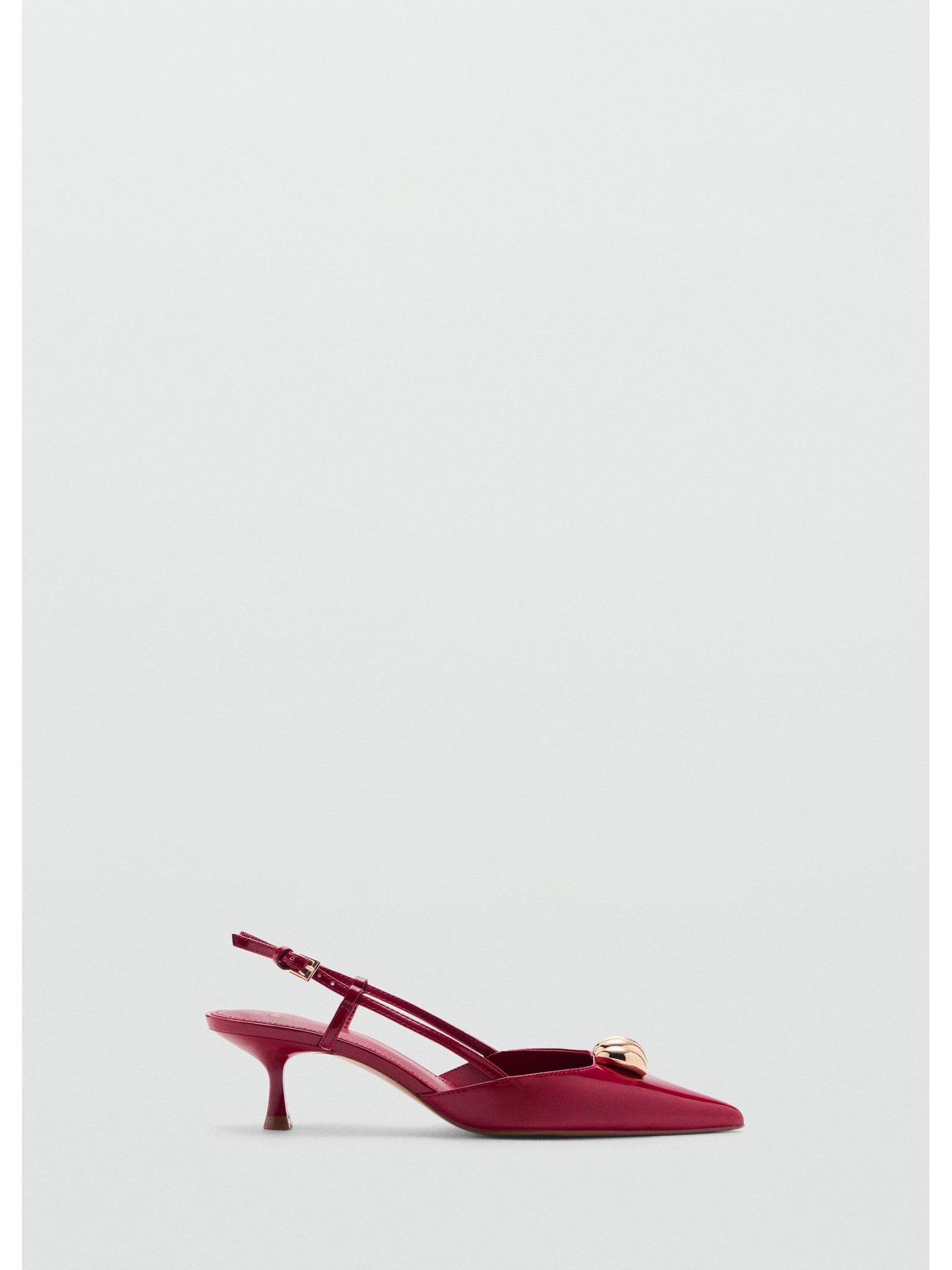  image of mango-high-heeled-shoes-with-metallic-detail