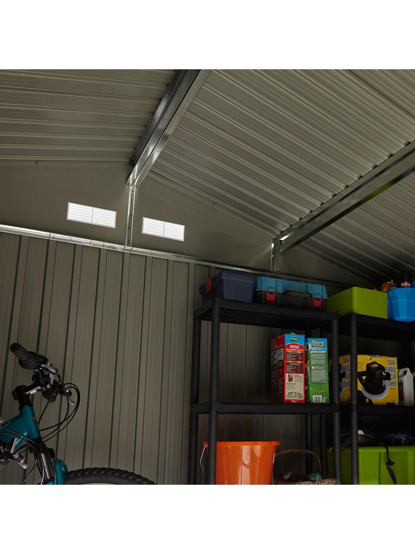 Image 4 of 7 of Rowlinson Trentvale 10x8 Metal Apex Shed Light Grey with Foundation Kit