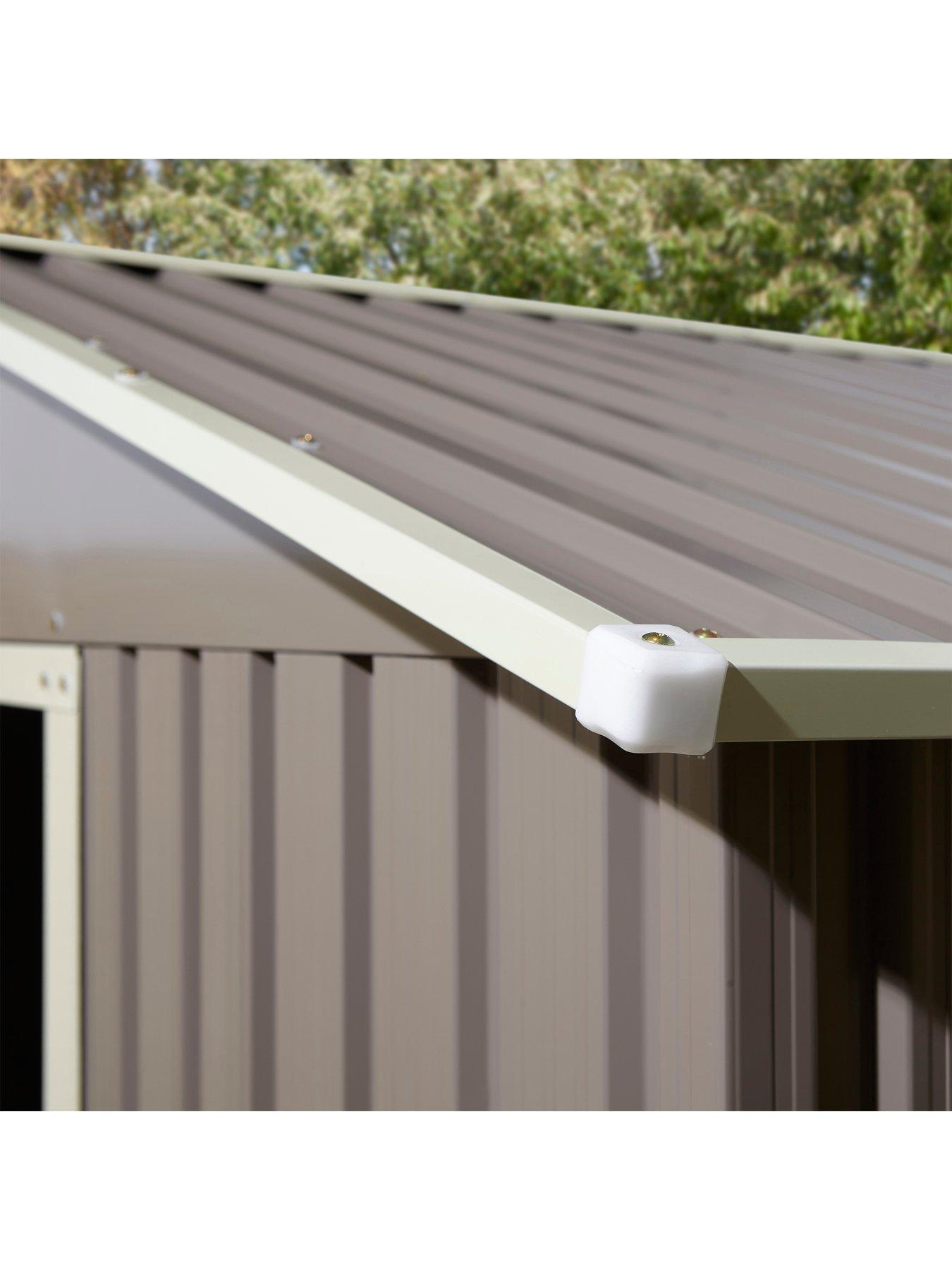 Image 5 of 7 of Rowlinson Trentvale 10x8 Metal Apex Shed Light Grey with Foundation Kit