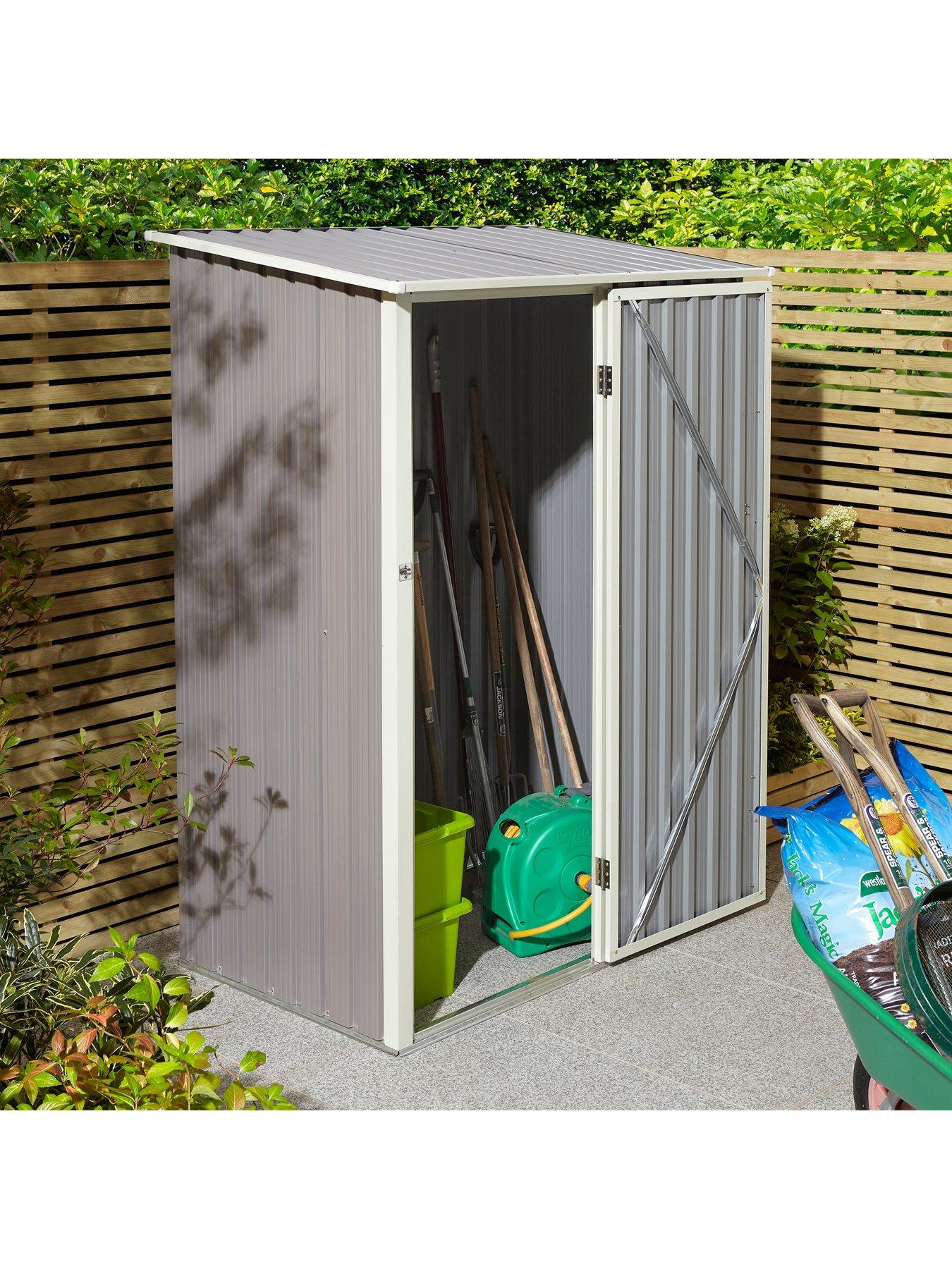 Image 3 of 7 of Rowlinson Trentvale 5X3 Metal Pent Shed Light Grey with Foundation Kit