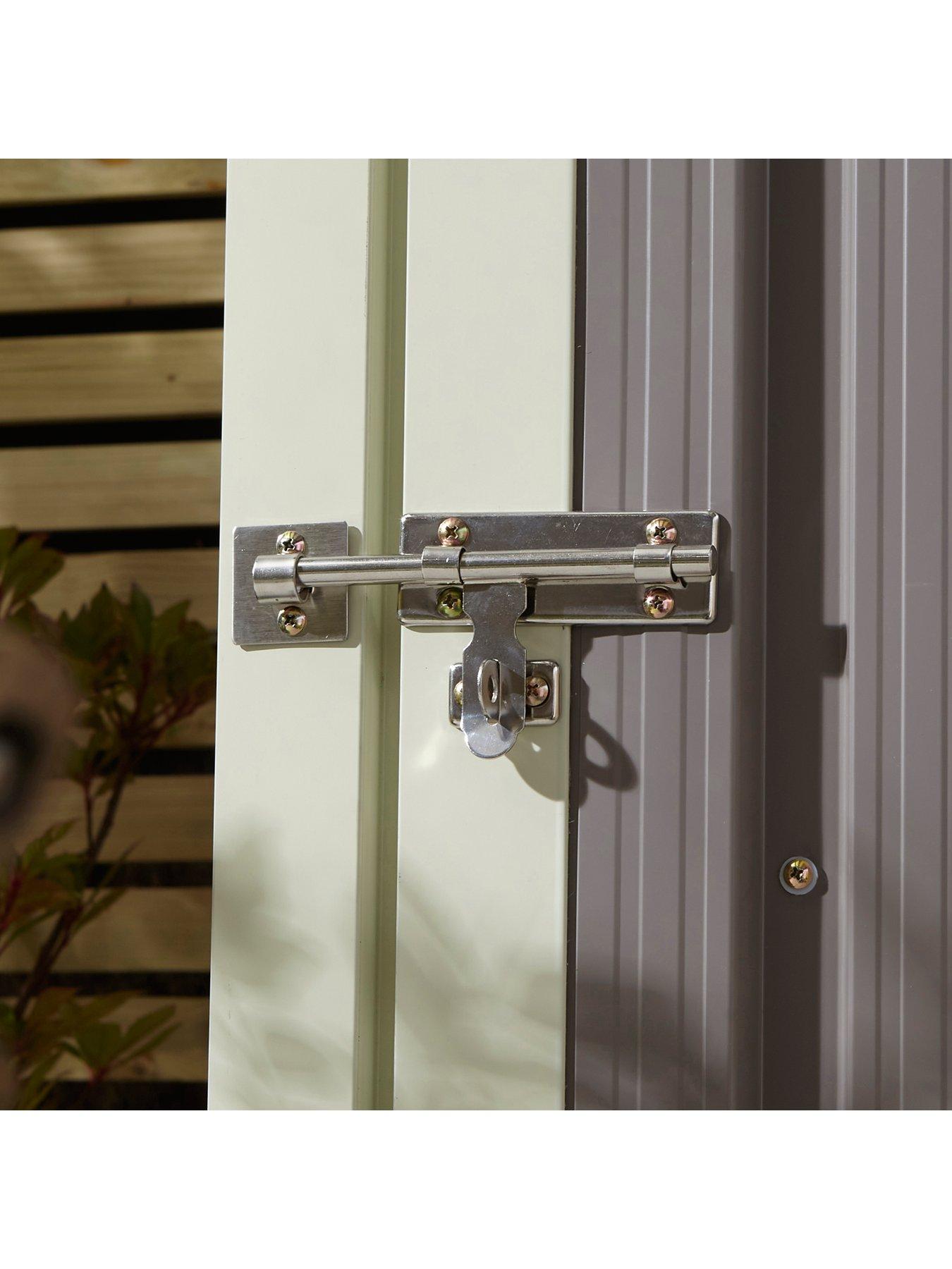 Image 4 of 7 of Rowlinson Trentvale 5X3 Metal Pent Shed Light Grey with Foundation Kit