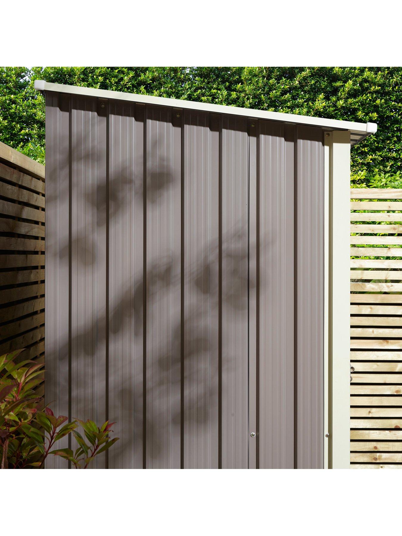 Image 5 of 7 of Rowlinson Trentvale 5X3 Metal Pent Shed Light Grey with Foundation Kit