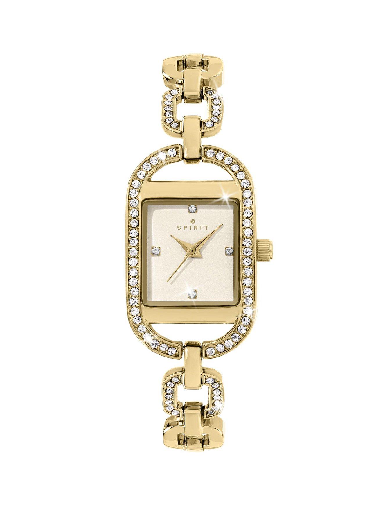 spirit-ladies-square-gold-plated-stone-set-chain-link-bracelet-watch