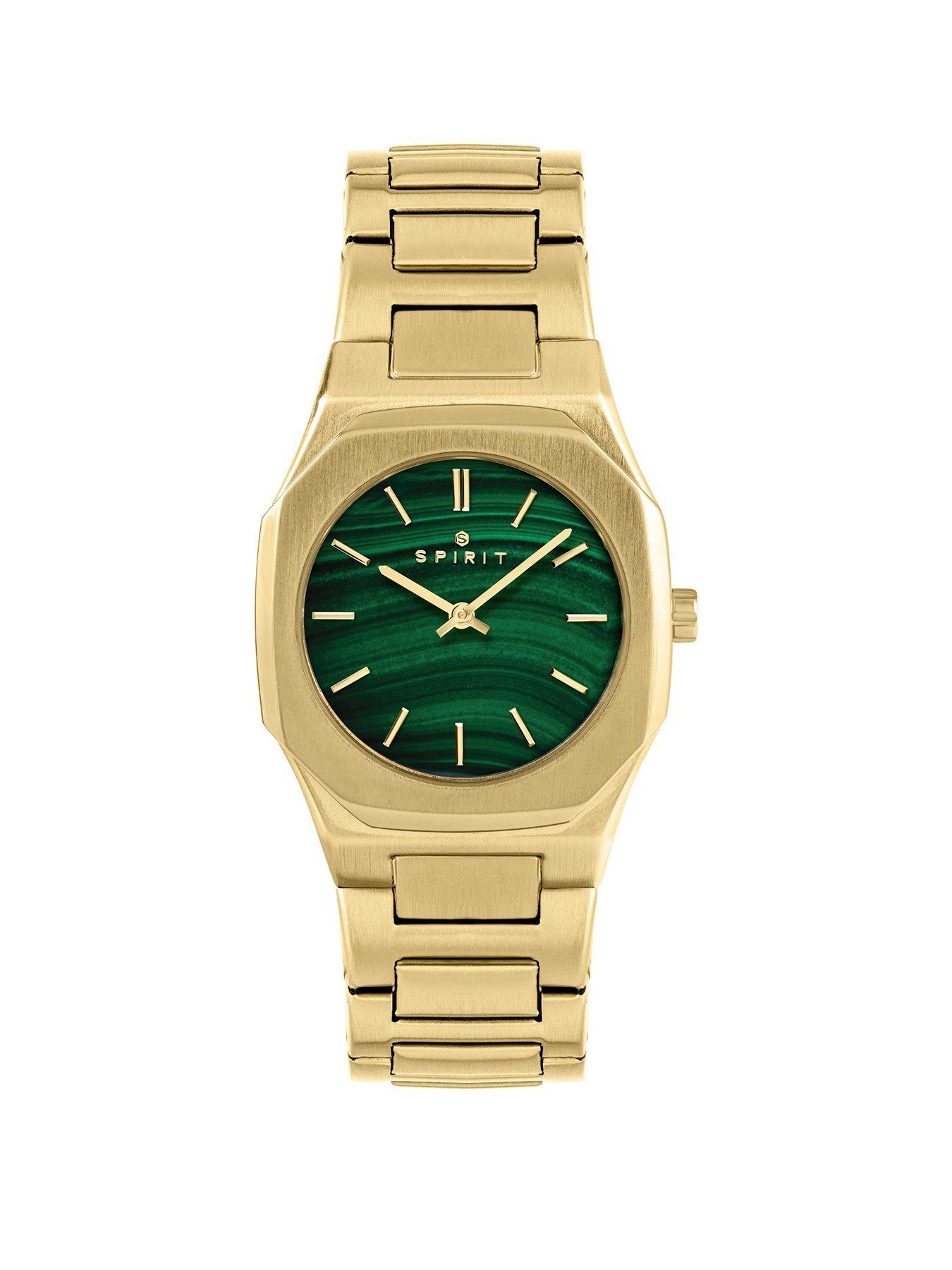 spirit-ladies-malachite-green-dial-stainless-steel-gold-plated-bracelet-watch