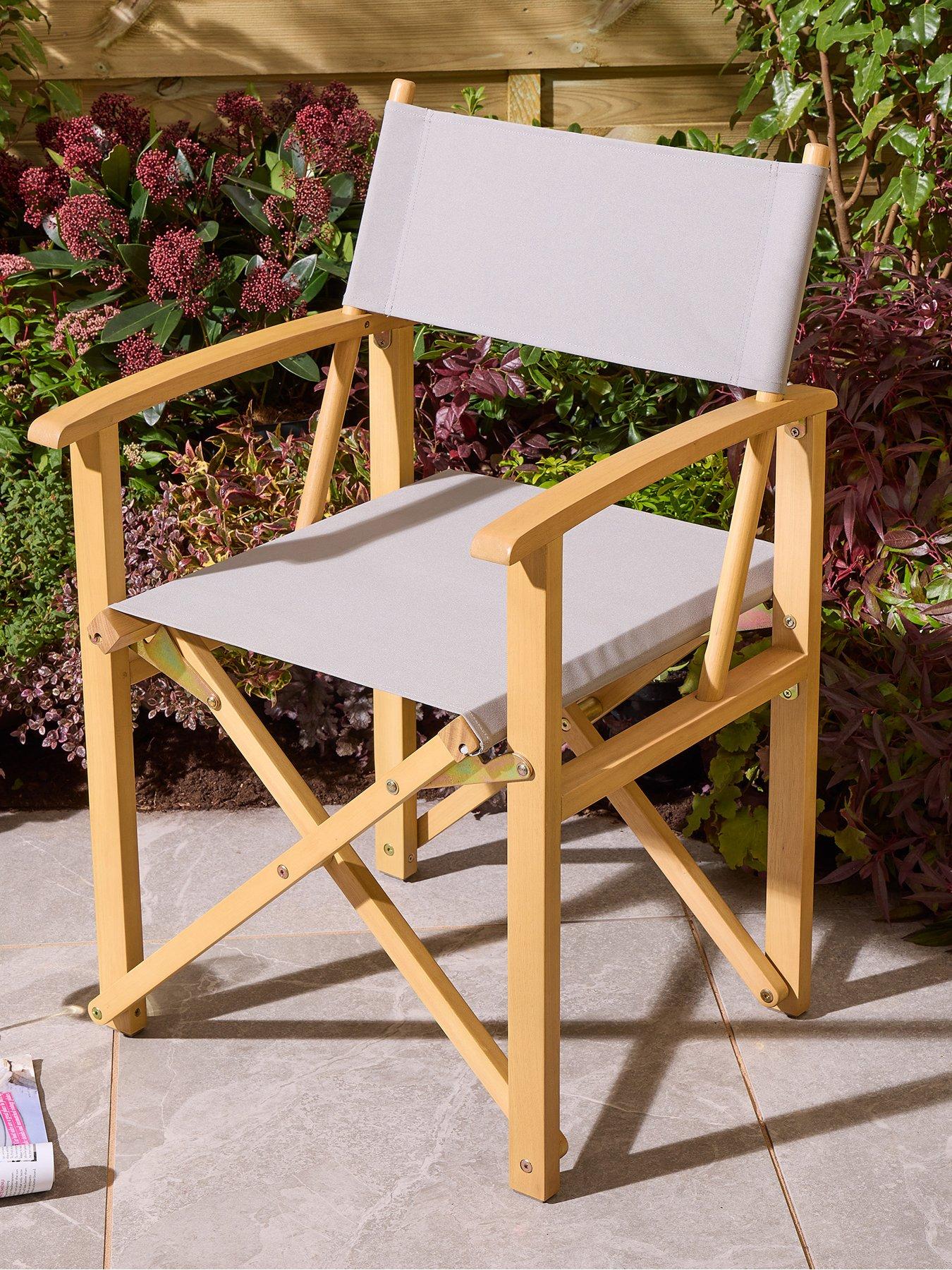 undefined Ascot Folding Director's Chair Slate Grey