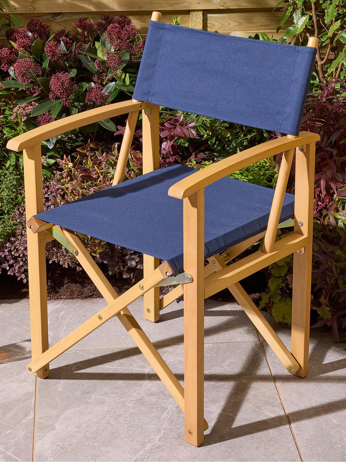 Rowlinson Ascot Folding Director's Chair Midnight Blue